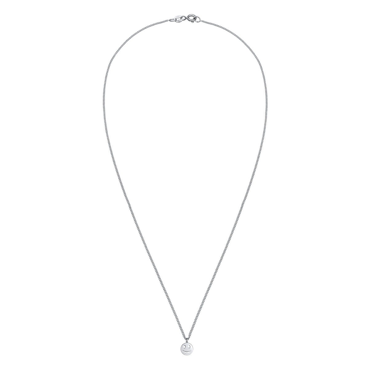 Silber - Elli | Halskette mit Smiling Face | 925er Sterling Silber Vergoldet