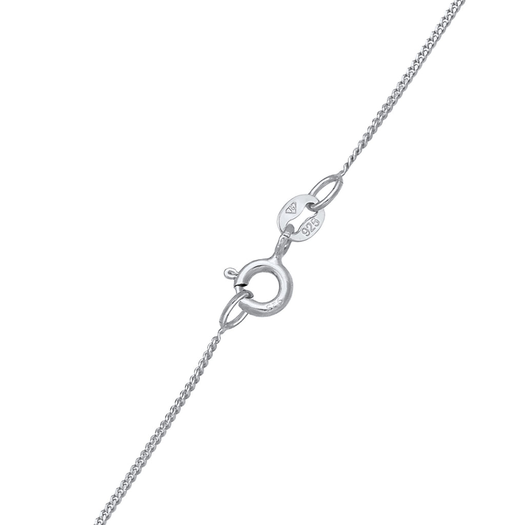 Silber - Elli | Halskette mit Smiling Face | 925er Sterling Silber Vergoldet