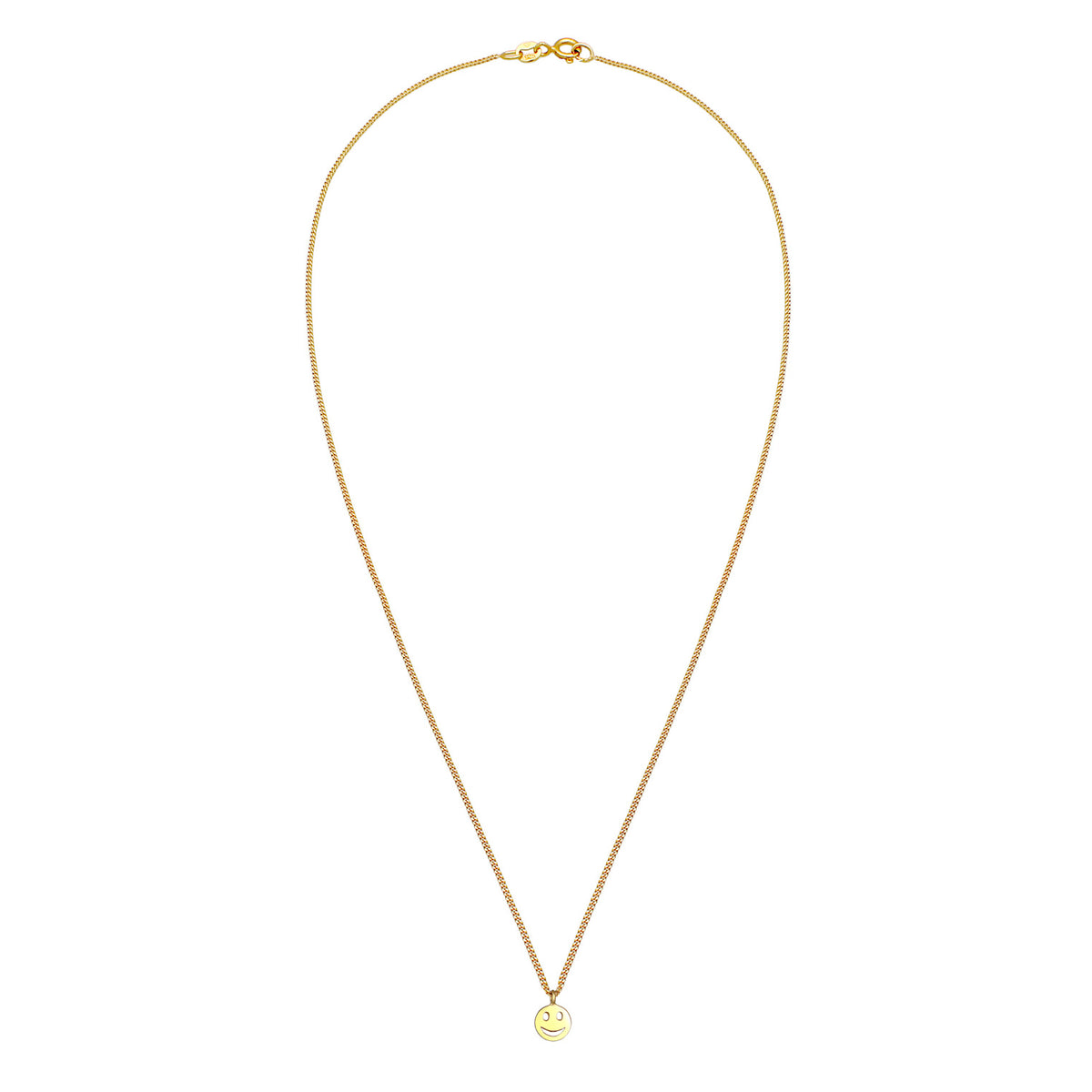 Gold - Elli | Halskette mit Smiling Face | 925er Sterling Silber