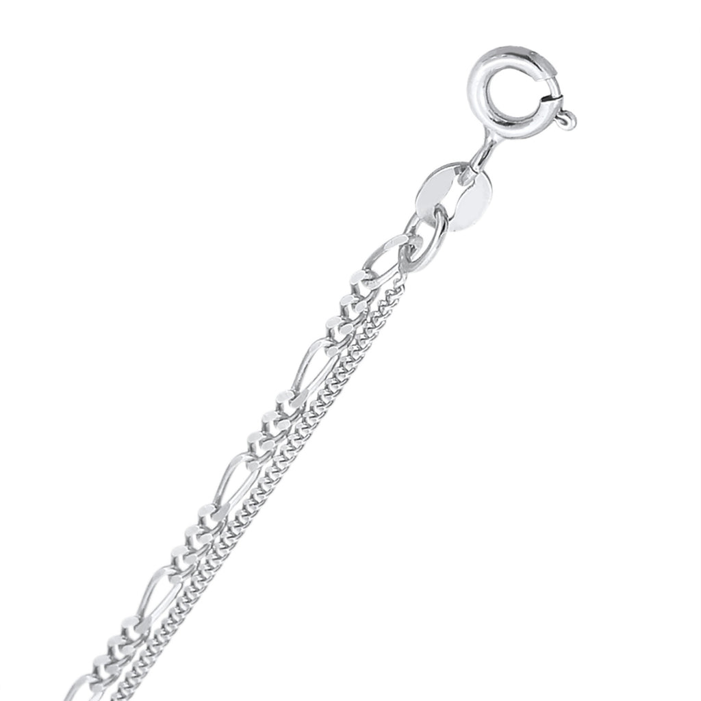Silber - Elli | Layer-Halskette Herz | 925er Sterling Silber