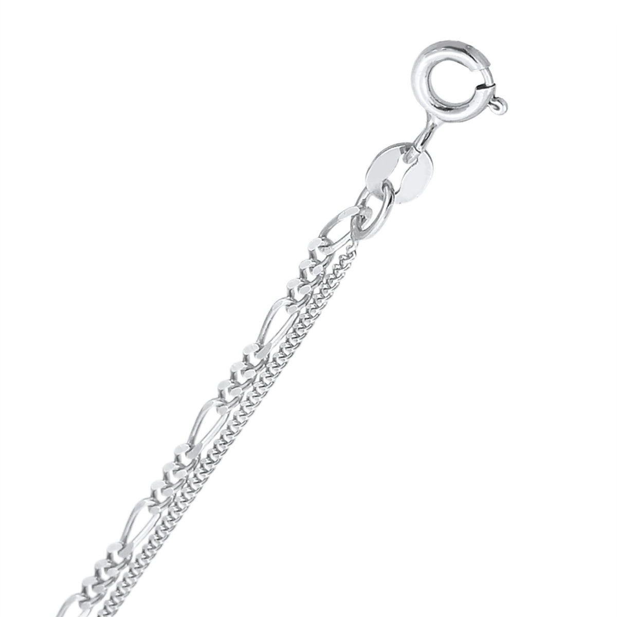 Silber - Elli | Layer-Halskette Herz | 925er Sterling Silber