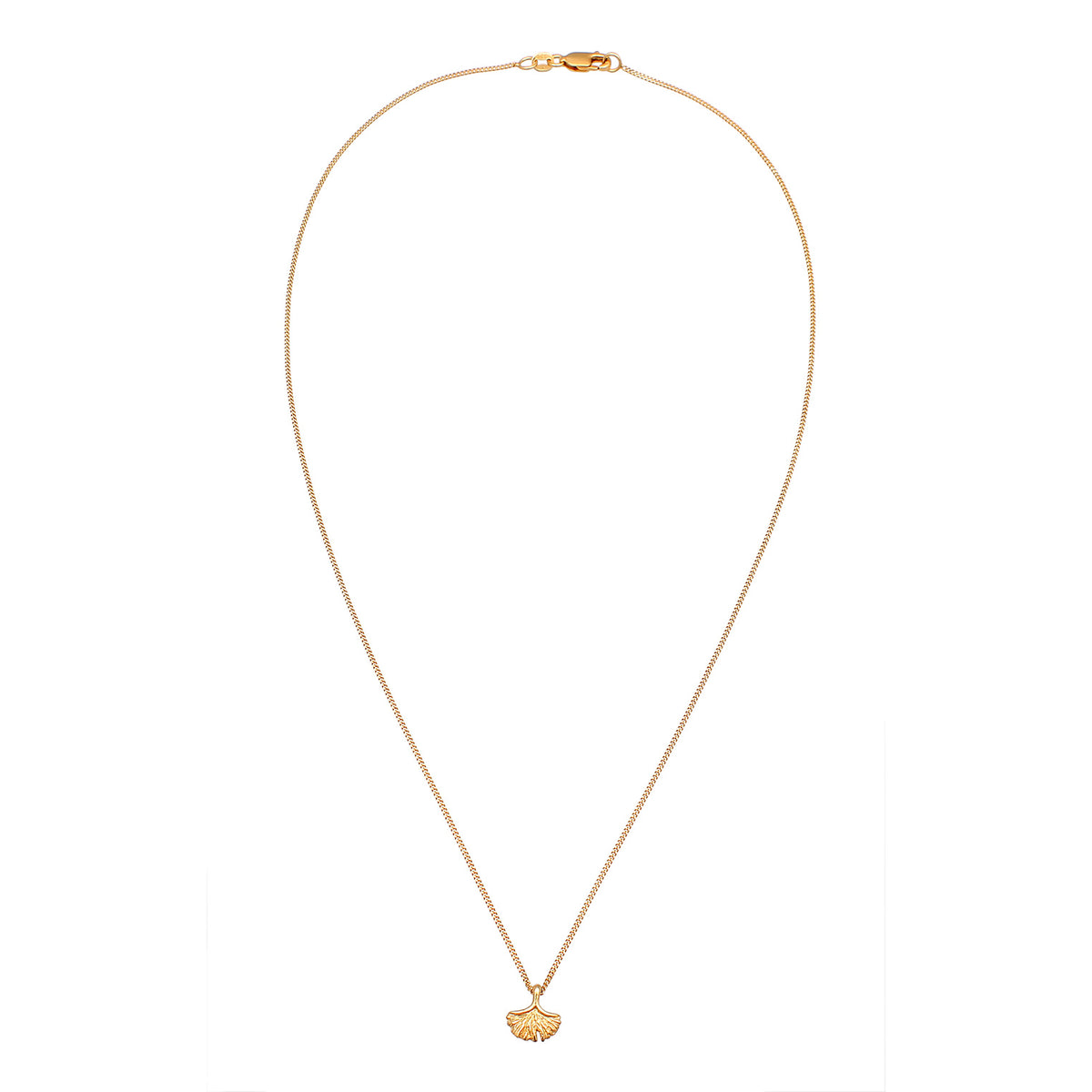 Gold - Elli PREMIUM | Halskette Gingko | 375er Gelbgold