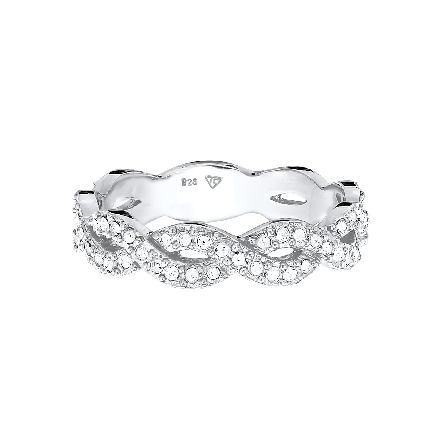 Silber - Elli | Ring Infinity | Kristall (Weiß) | 925er Sterling Silber