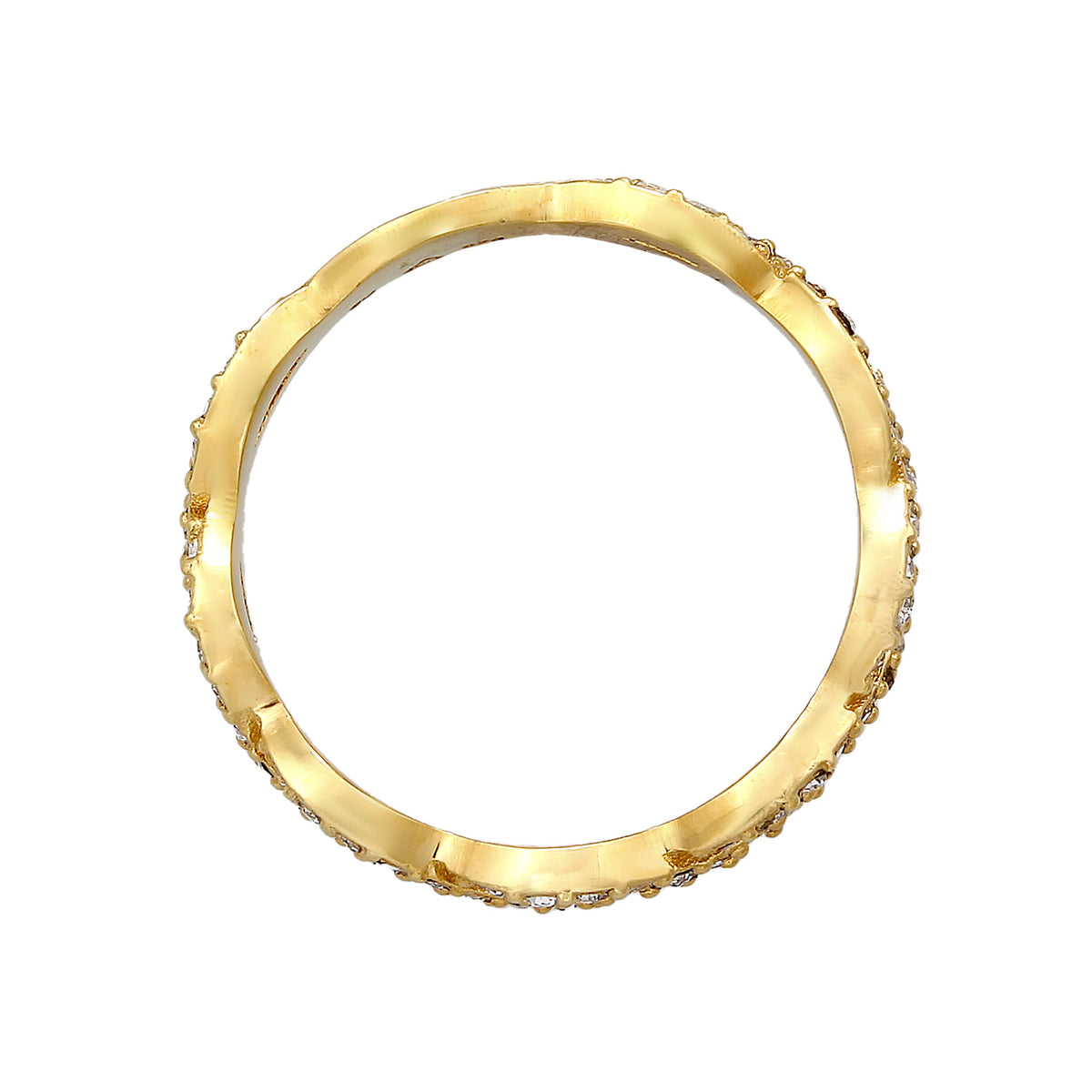 Gold - Elli | Ring Infinity | Mit Kristallen von Swarovski® (Weiß) | 925er Sterling Silber Vergoldet