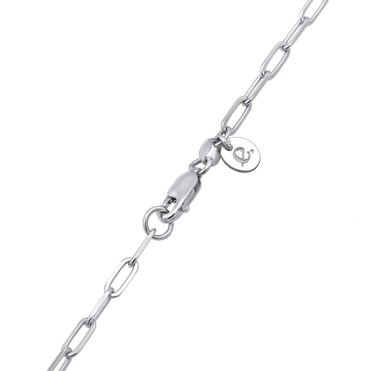 Silber - Elli PREMIUM | Quarz Tropfen Chain Optik 925 Silber rhodiniert