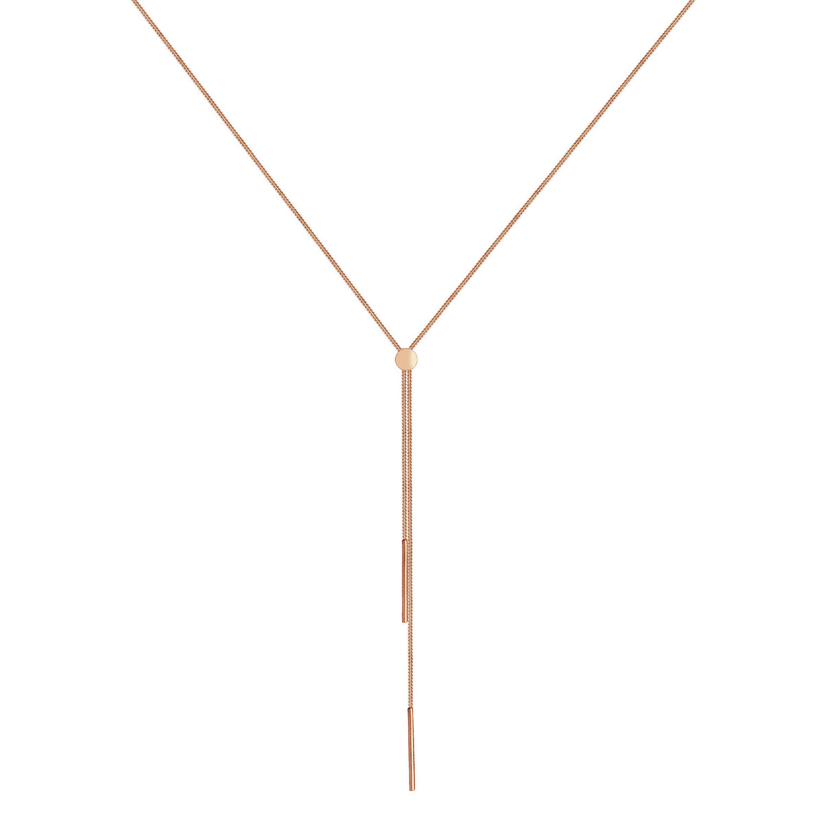 Roségold - Elli | Y-Halskette | 925 Sterling Silber Rosévergoldet