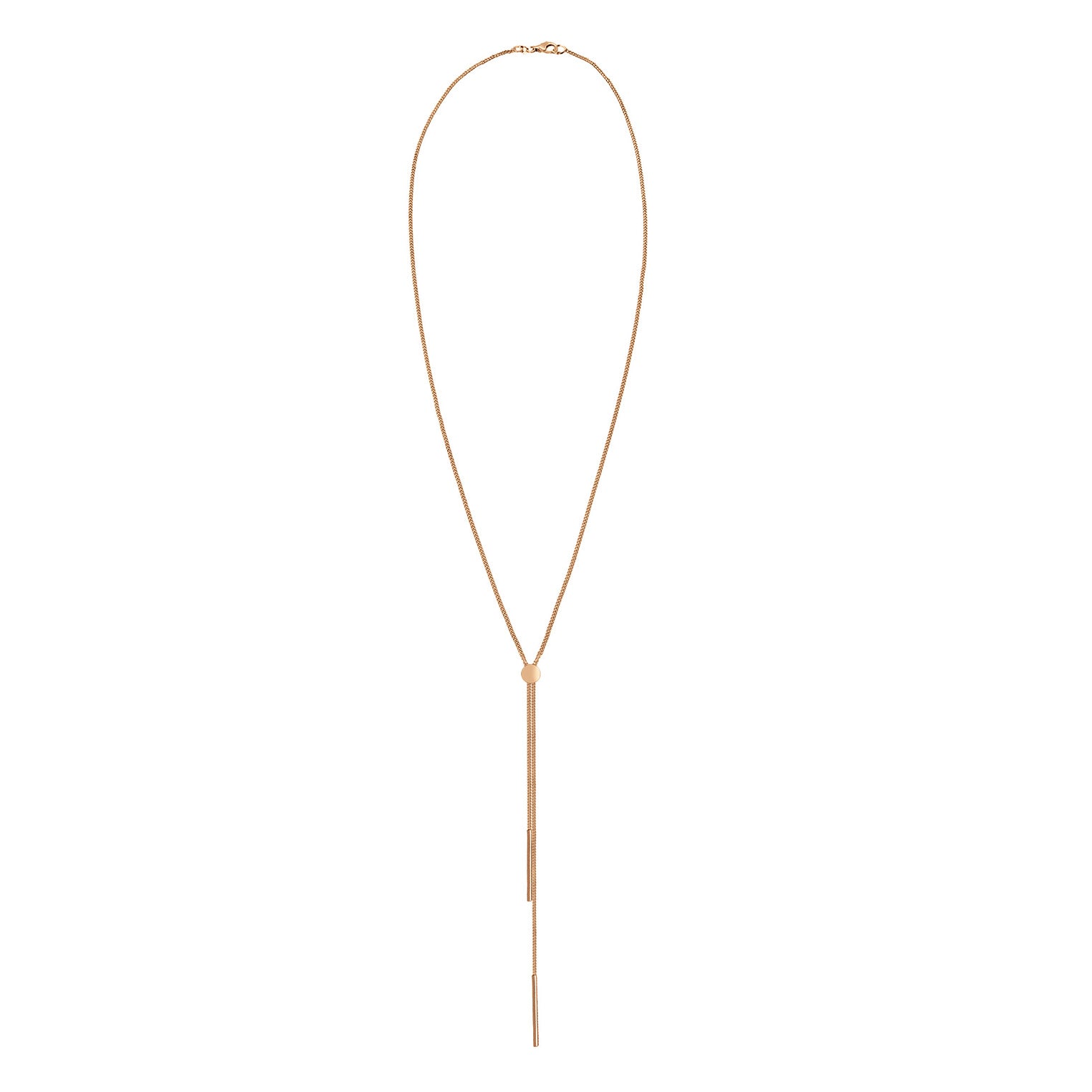 Roségold - Elli | Y-Halskette | 925 Sterling Silber Rosévergoldet