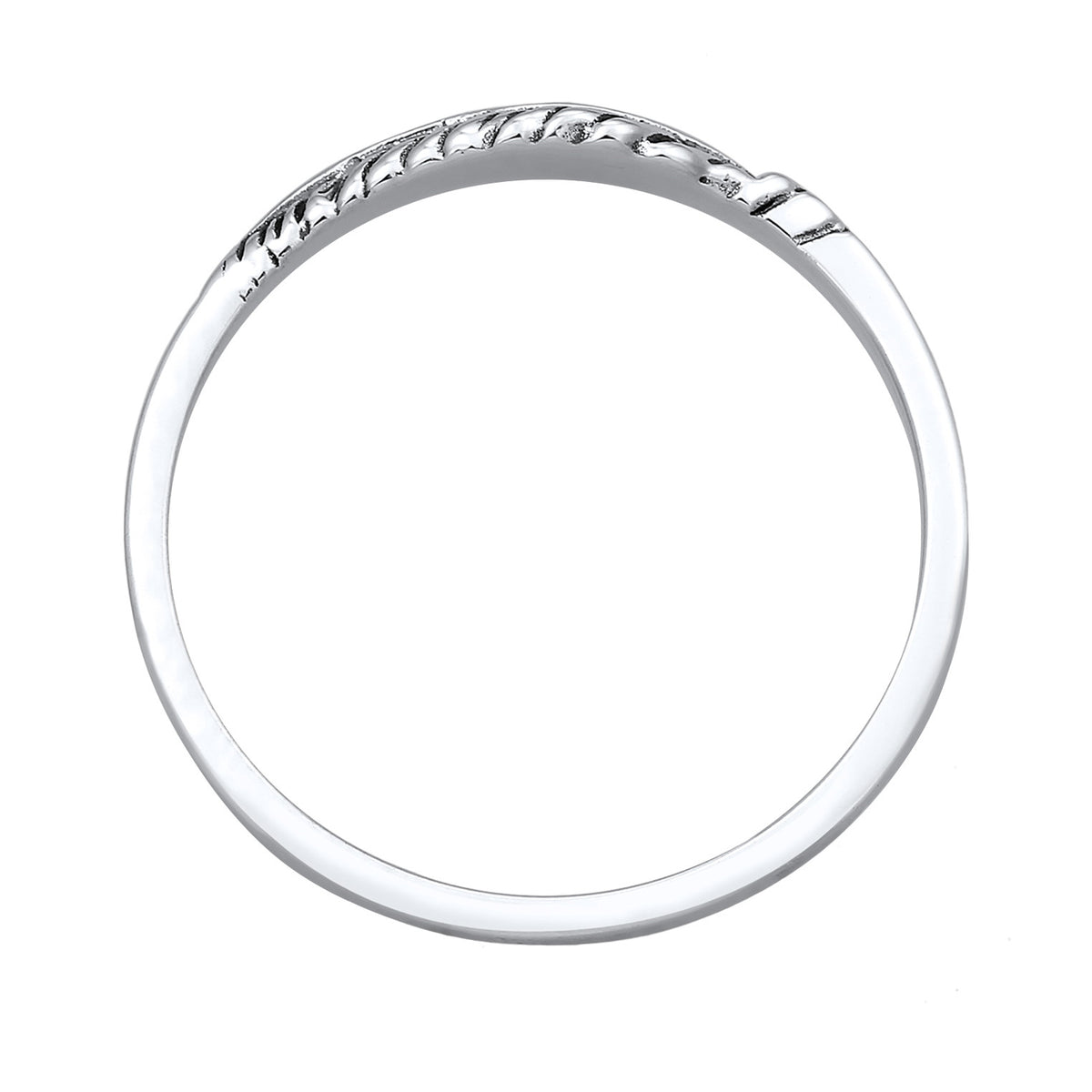 Schwarz - Elli | Ring Feder | 925er Sterling Silber