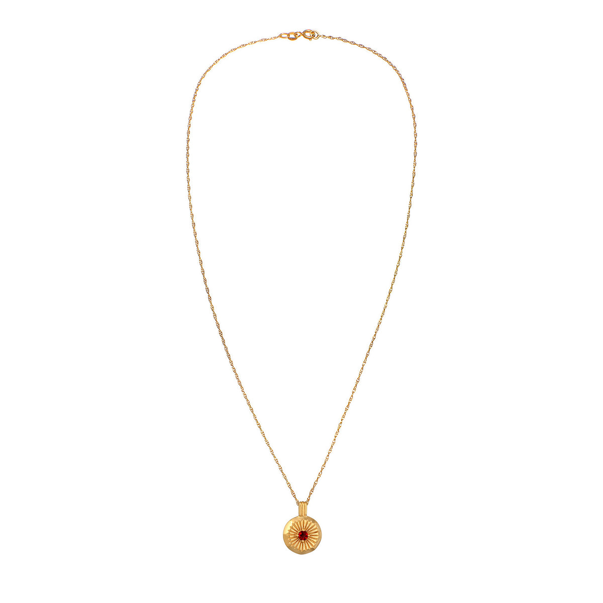 Gold - Elli | Halskette Organic | Granat (Rot) | 925er Sterling Silber Vergoldet