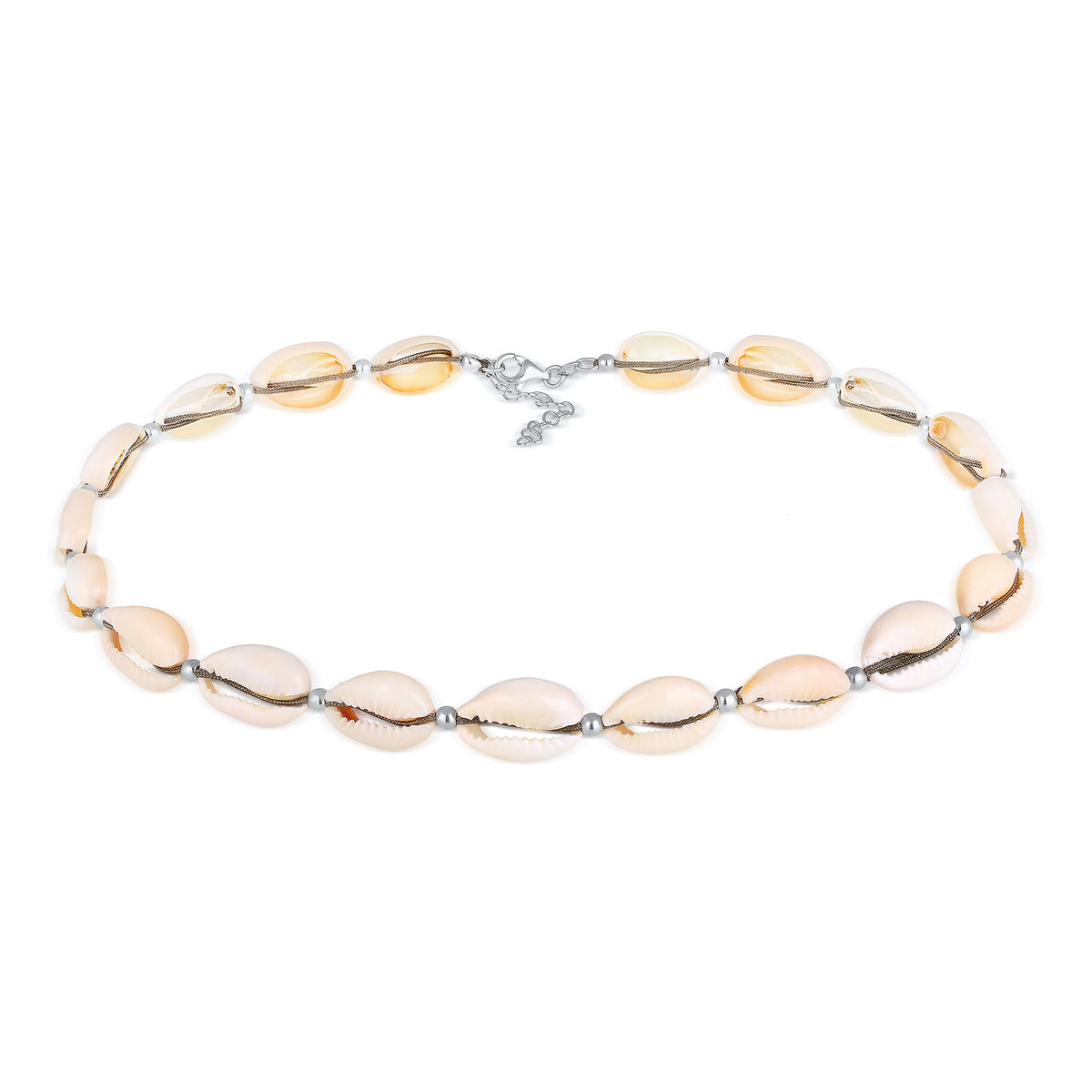 Silber - Elli | Choker Kauri Muscheln | 925 Sterling Silber