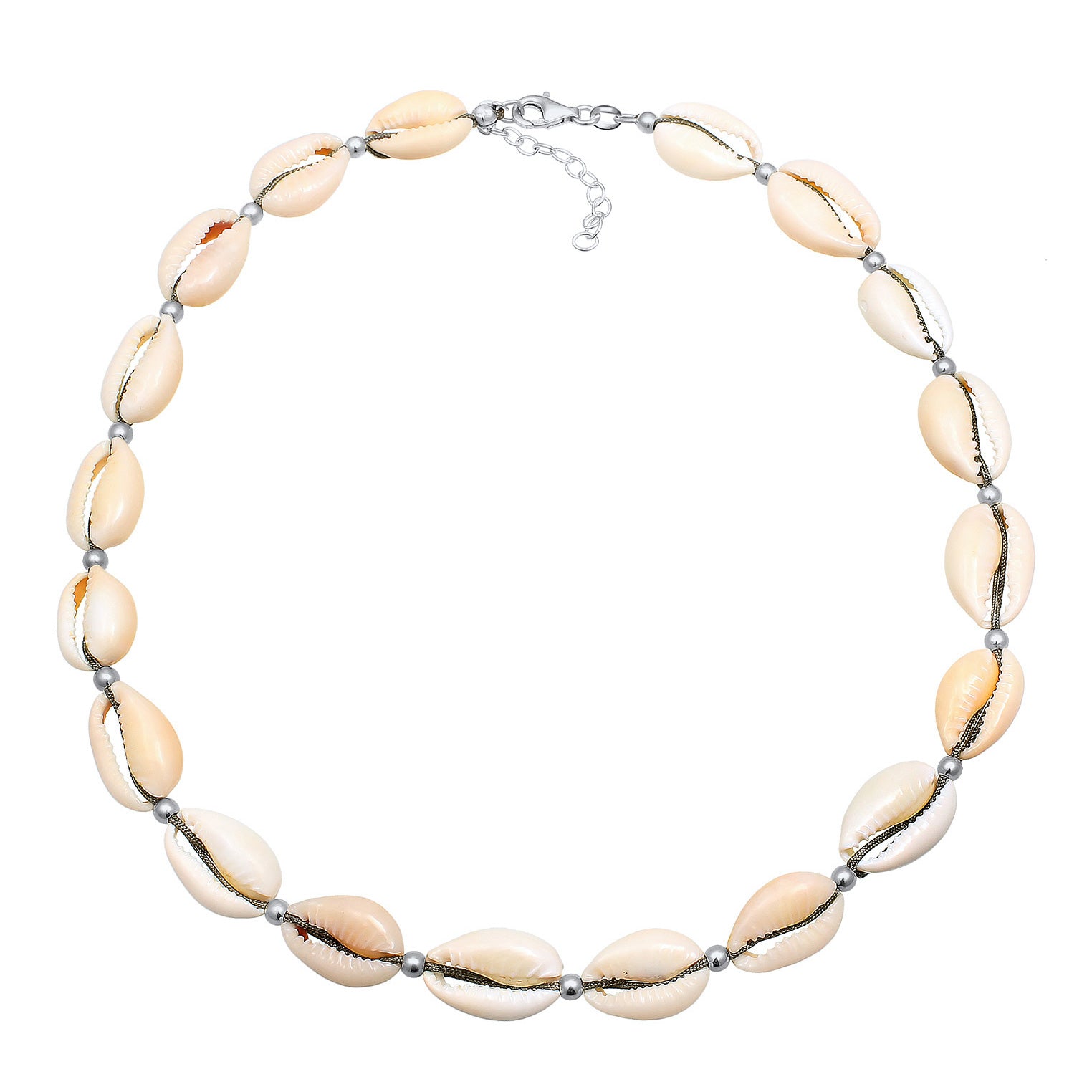 Silber - Elli | Choker Kauri Muscheln | 925 Sterling Silber