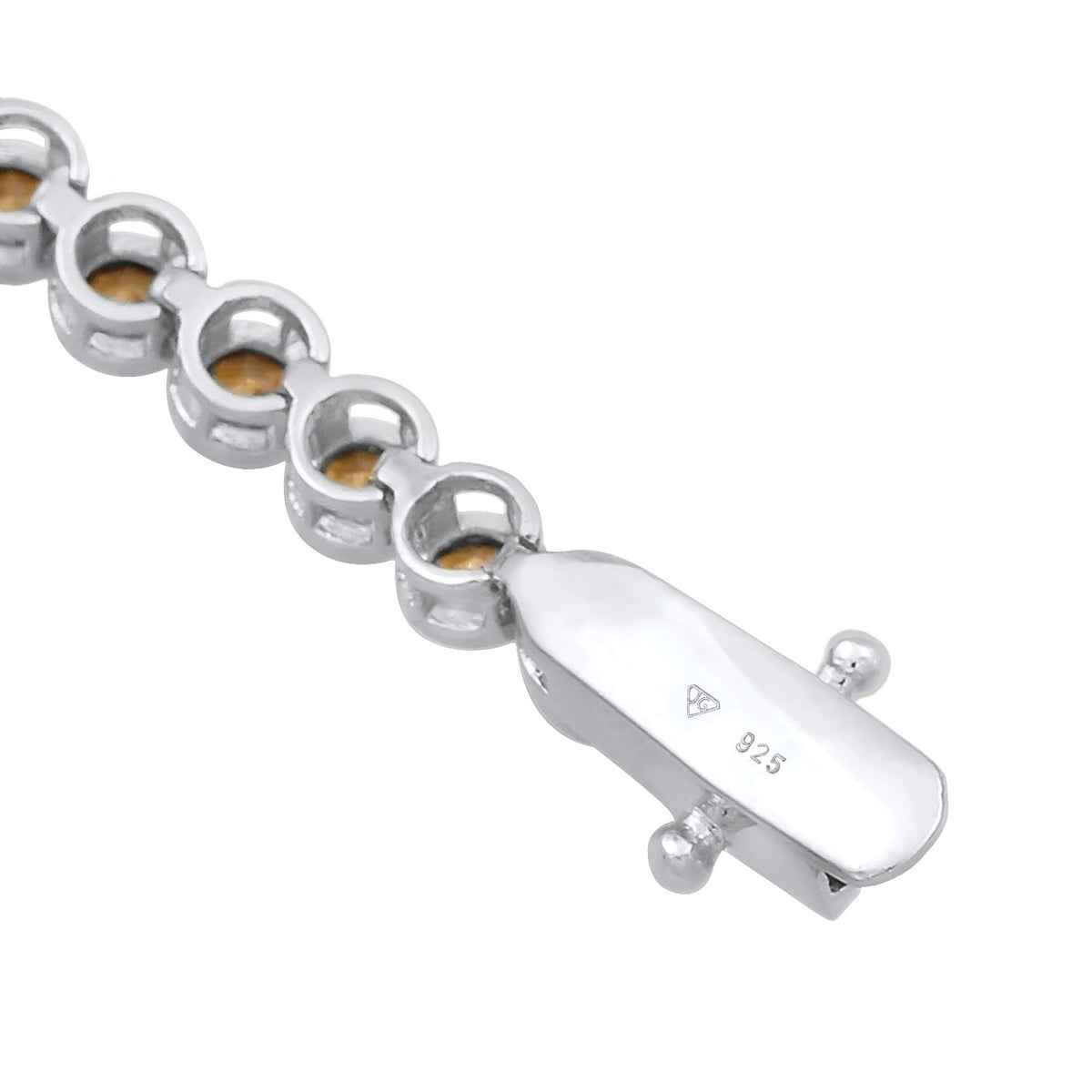 Silber - Elli PREMIUM | Tennisarmband | Kristalle (Weiß & Rosa) | 925er Sterling Silber