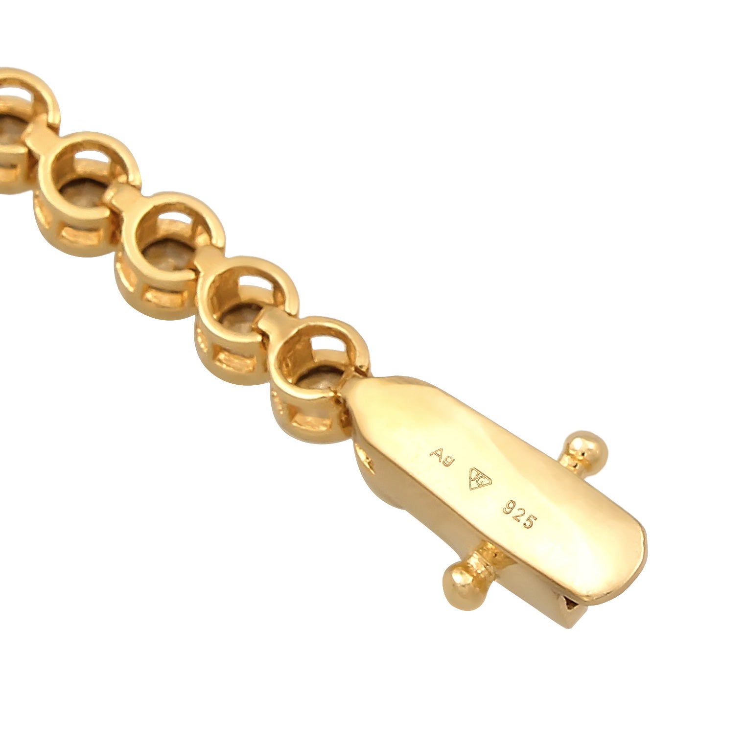 Gold - Elli PREMIUM | Tennisarmband | Kristalle (Weiß & Rosa) | 925er Sterling Silber