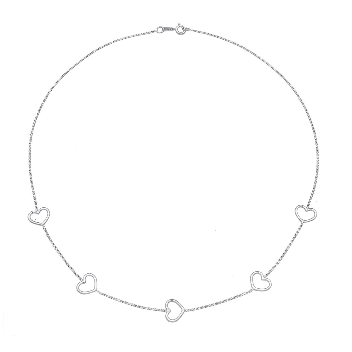 Silber - Elli | Halskette Herz | 925er Sterling Silber Vergoldet