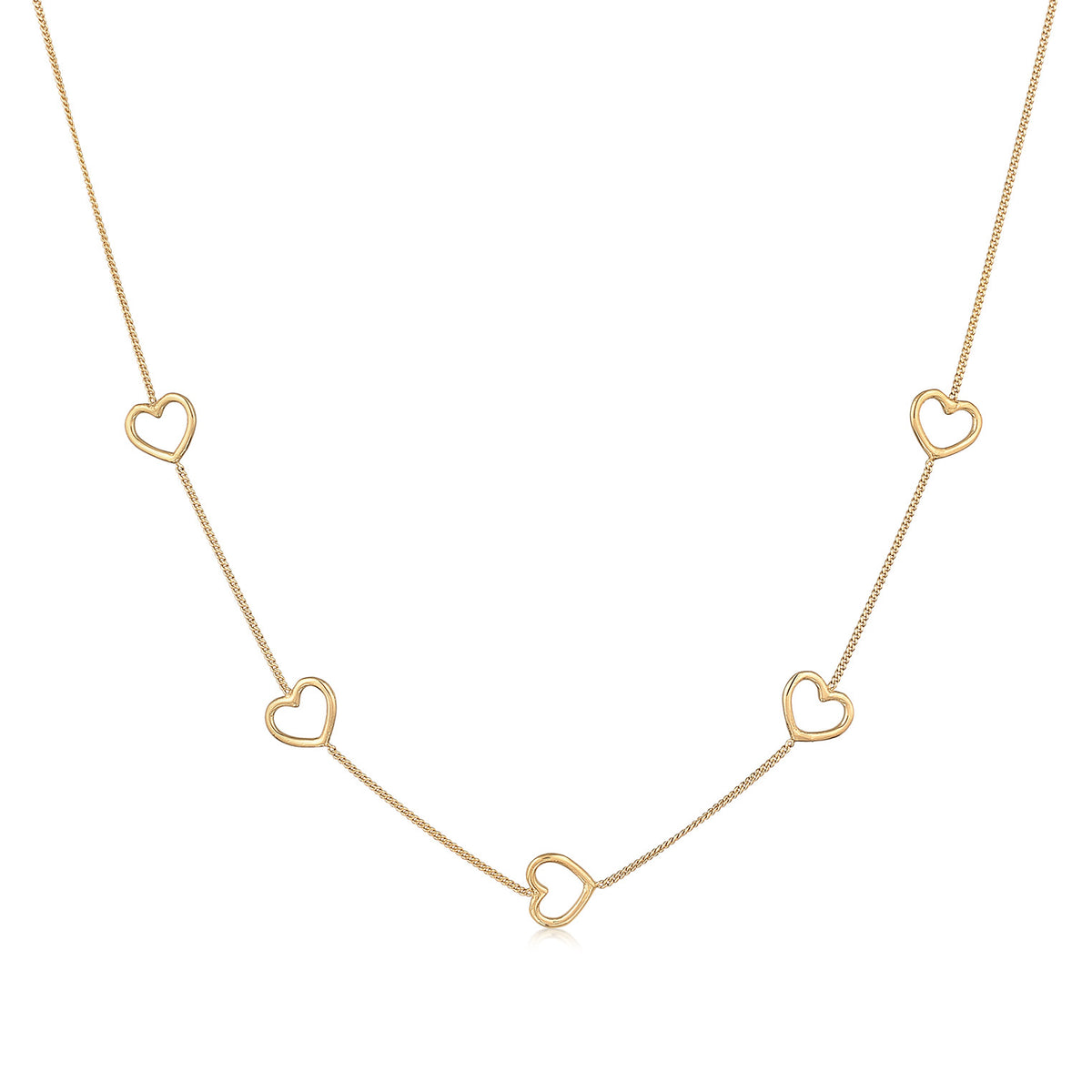 Gold - Elli | Halskette Herz | 925er Sterling Silber