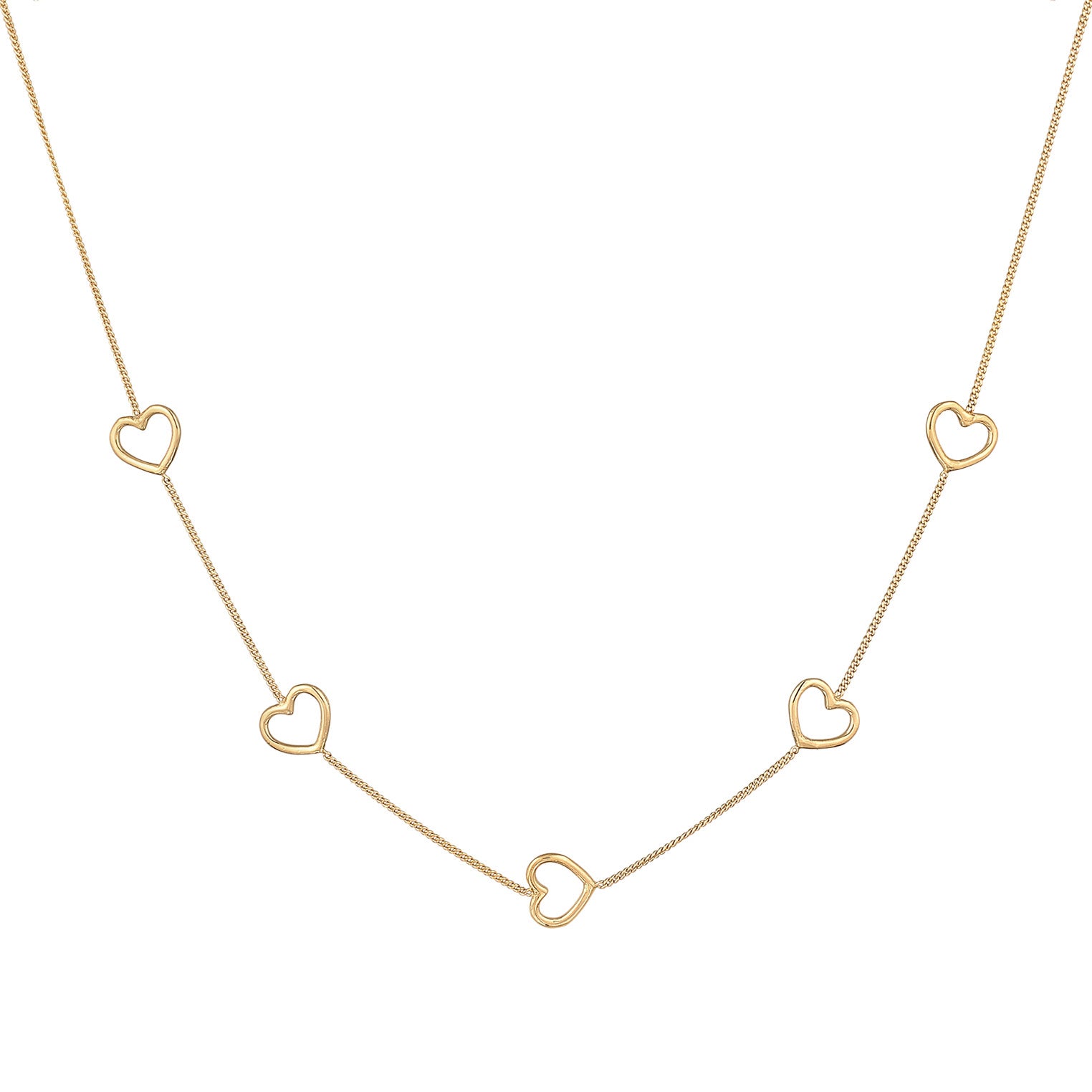 Gold - Elli | Halskette Herz | 925er Sterling Silber