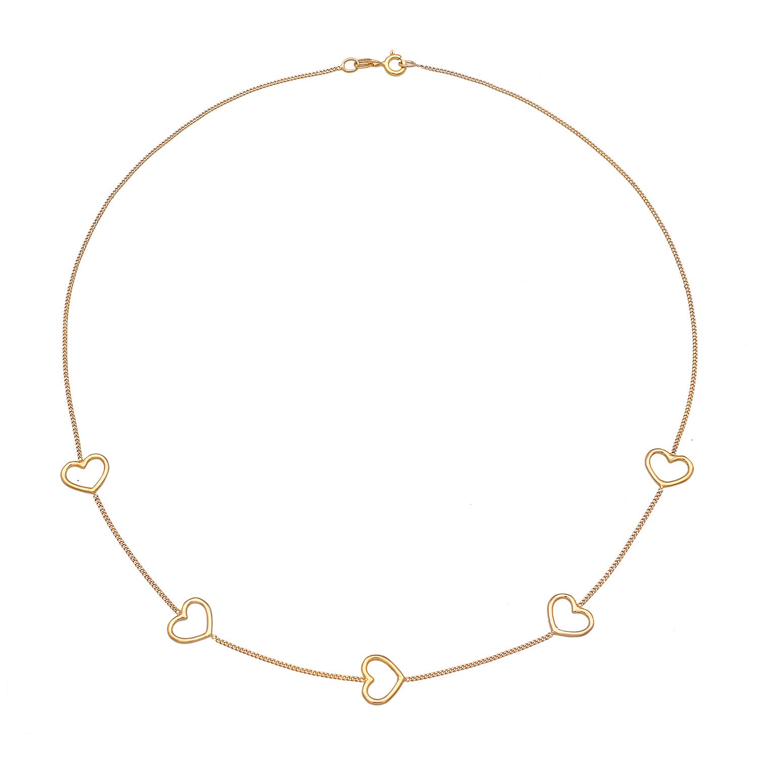 Gold - Elli | Halskette Herz | 925er Sterling Silber