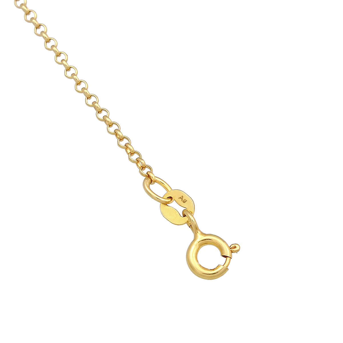 Gold - Elli | Halskette Anhänger | Glas Kristalle (Rosa) | 925er Sterling Silber