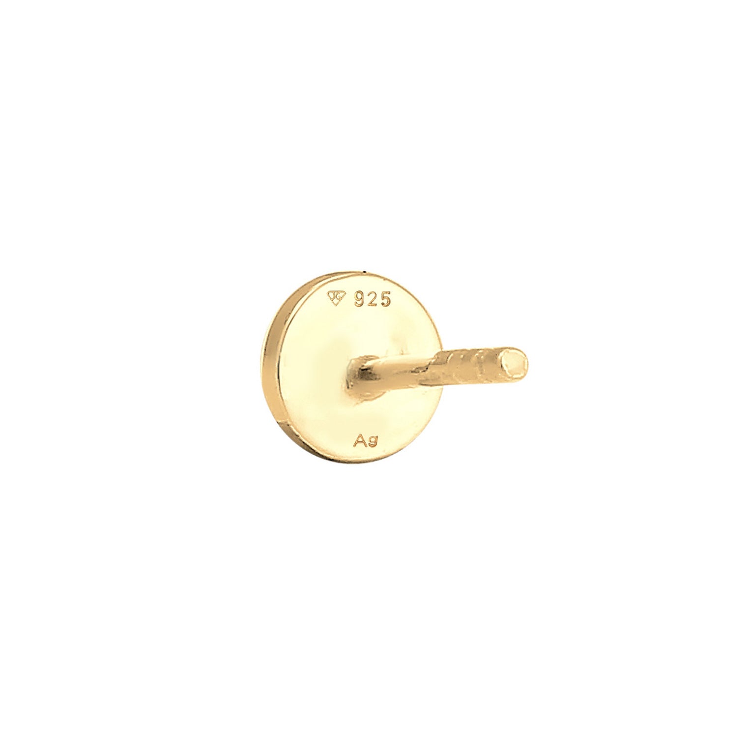 Gold - Elli | Ohrstecker Plättchen | 925er Sterling Silber Vergoldet