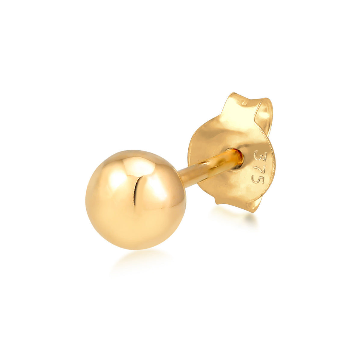 Gold - Elli PREMIUM | Ohrstecker Kugel | Massiv | 375er Gelbgold