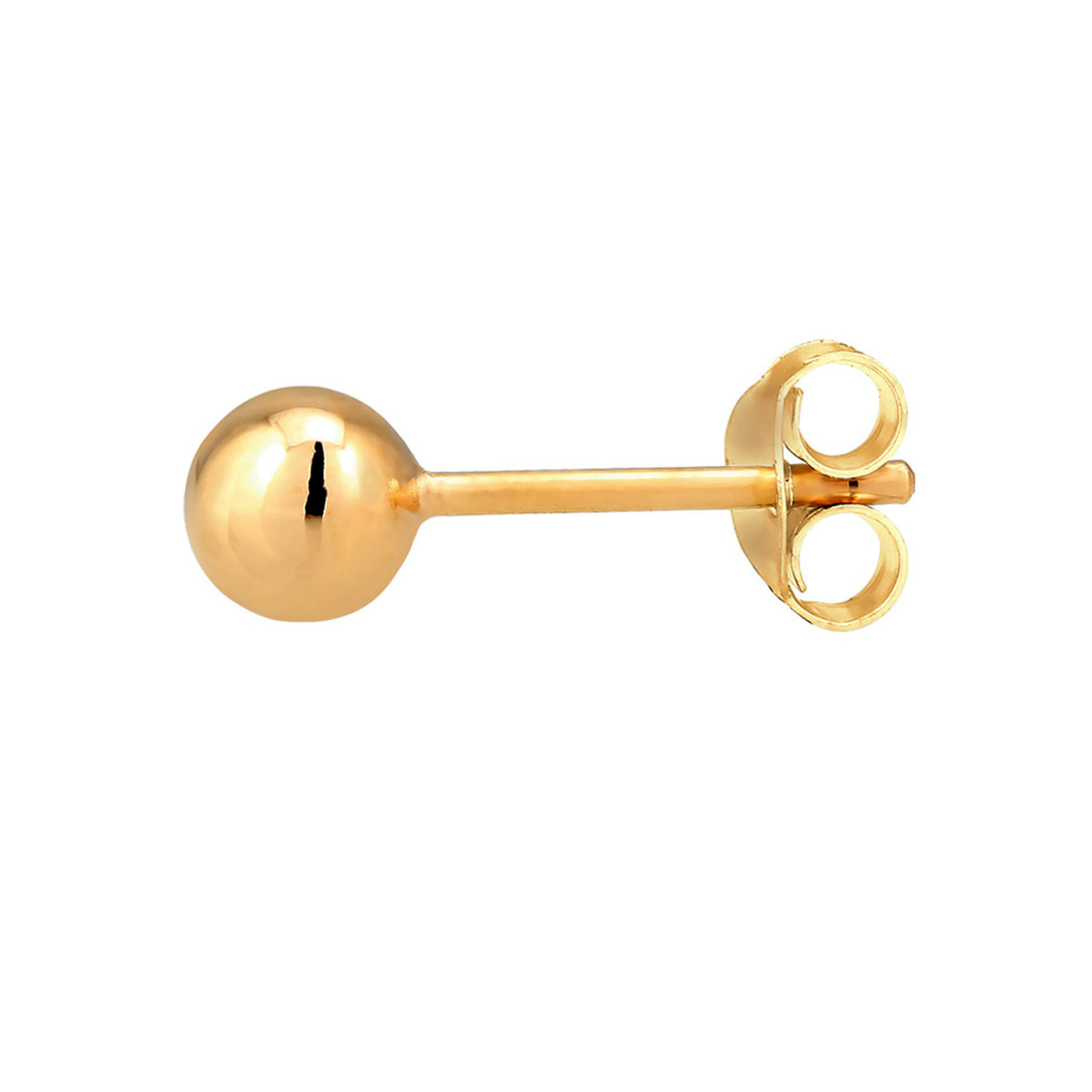 Gold - Elli PREMIUM | Ohrstecker Kugel | Massiv | 375er Gelbgold