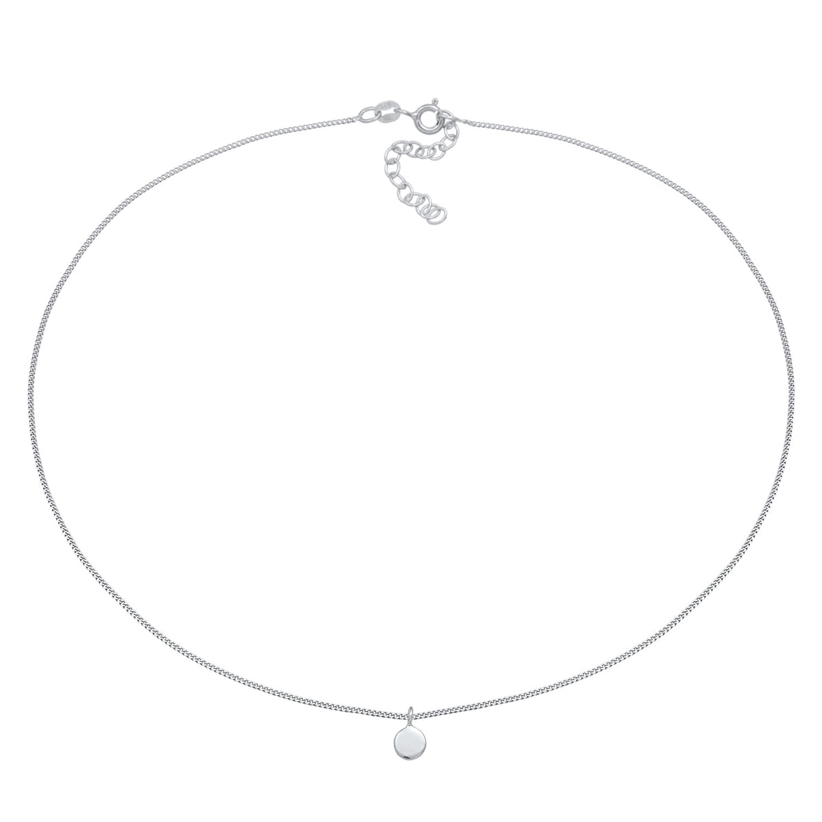 Silber - Elli | Choker-Halskette Plättchen | 925er Sterling Silber
