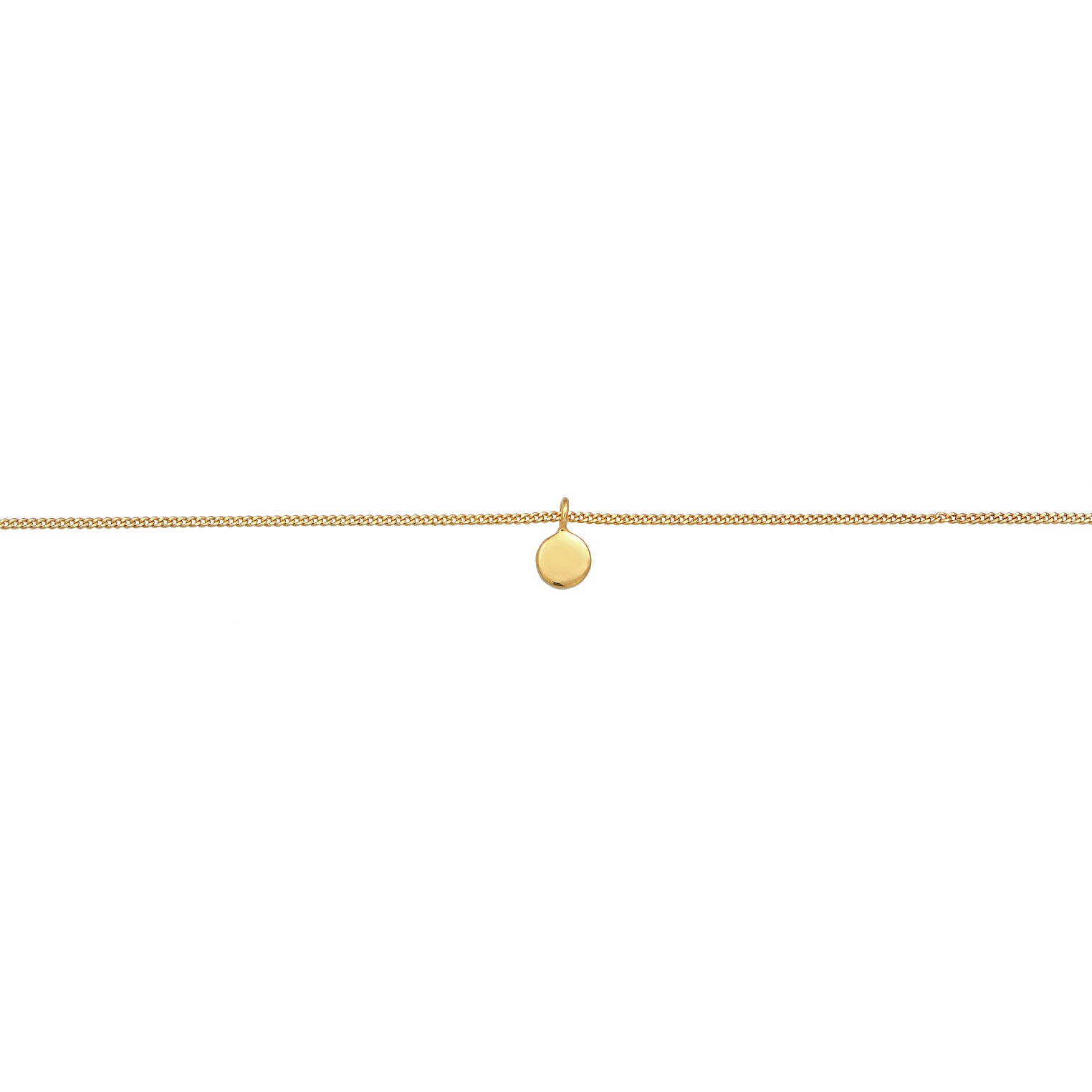 Gold - Elli | Choker-Halskette Plättchen | 925er Sterling Silber vergoldet