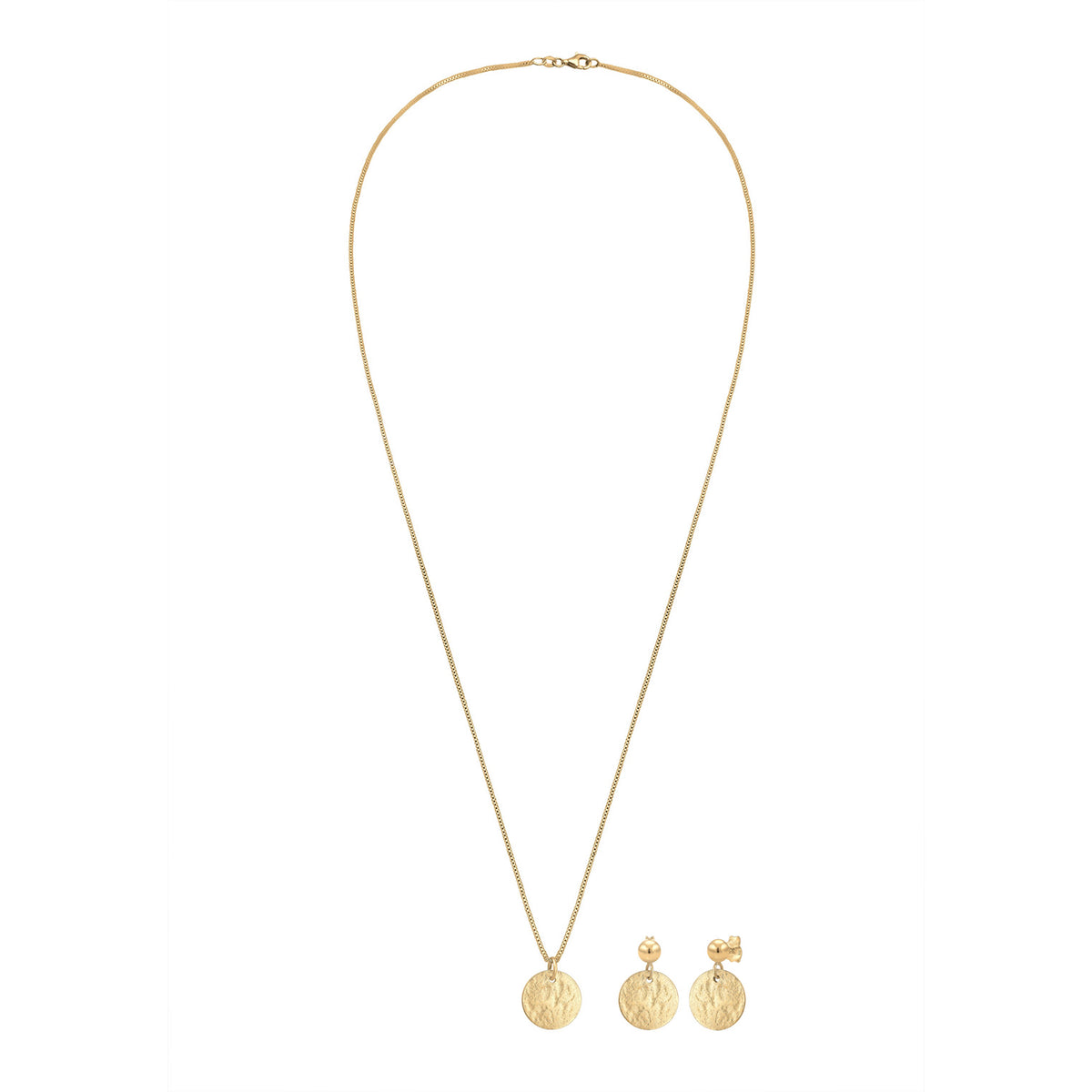 Gold - Elli | Schmuckset Plättchen Organic | 925er Sterling Silber