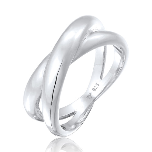 Silber - Elli | Wickelring Kreuz | 925er Sterling Silber