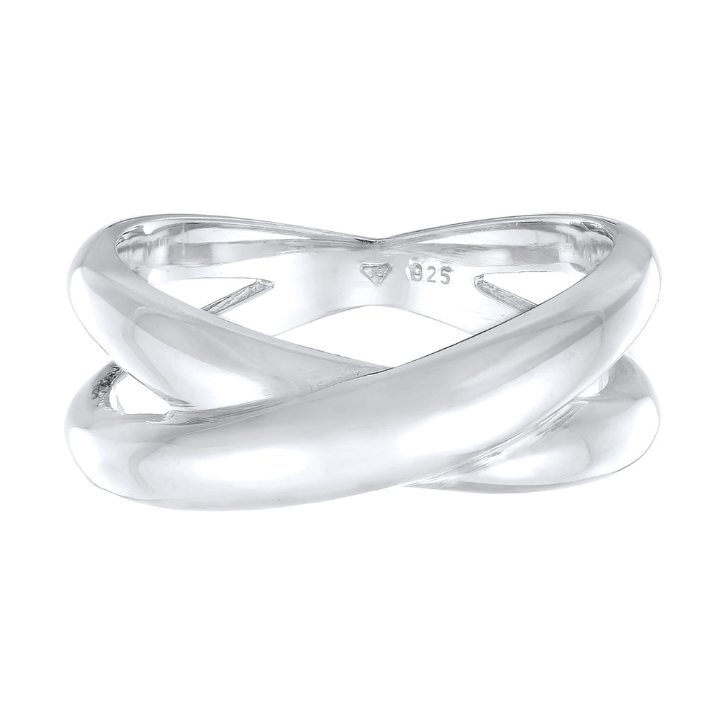 Silber - Elli | Wickelring Kreuz | 925er Sterling Silber