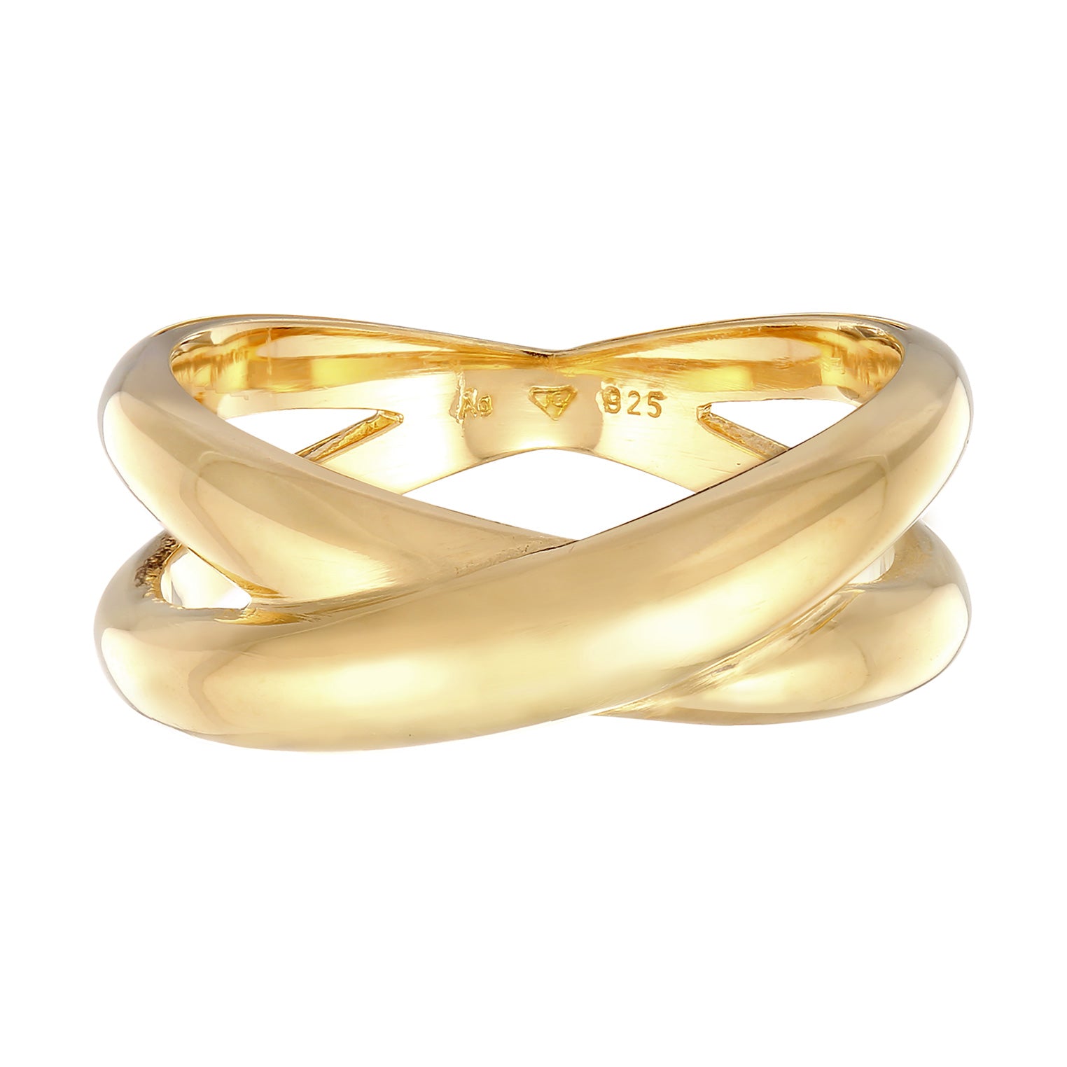 Gold - Elli | Wickelring Kreuz | 925er Sterling Silber