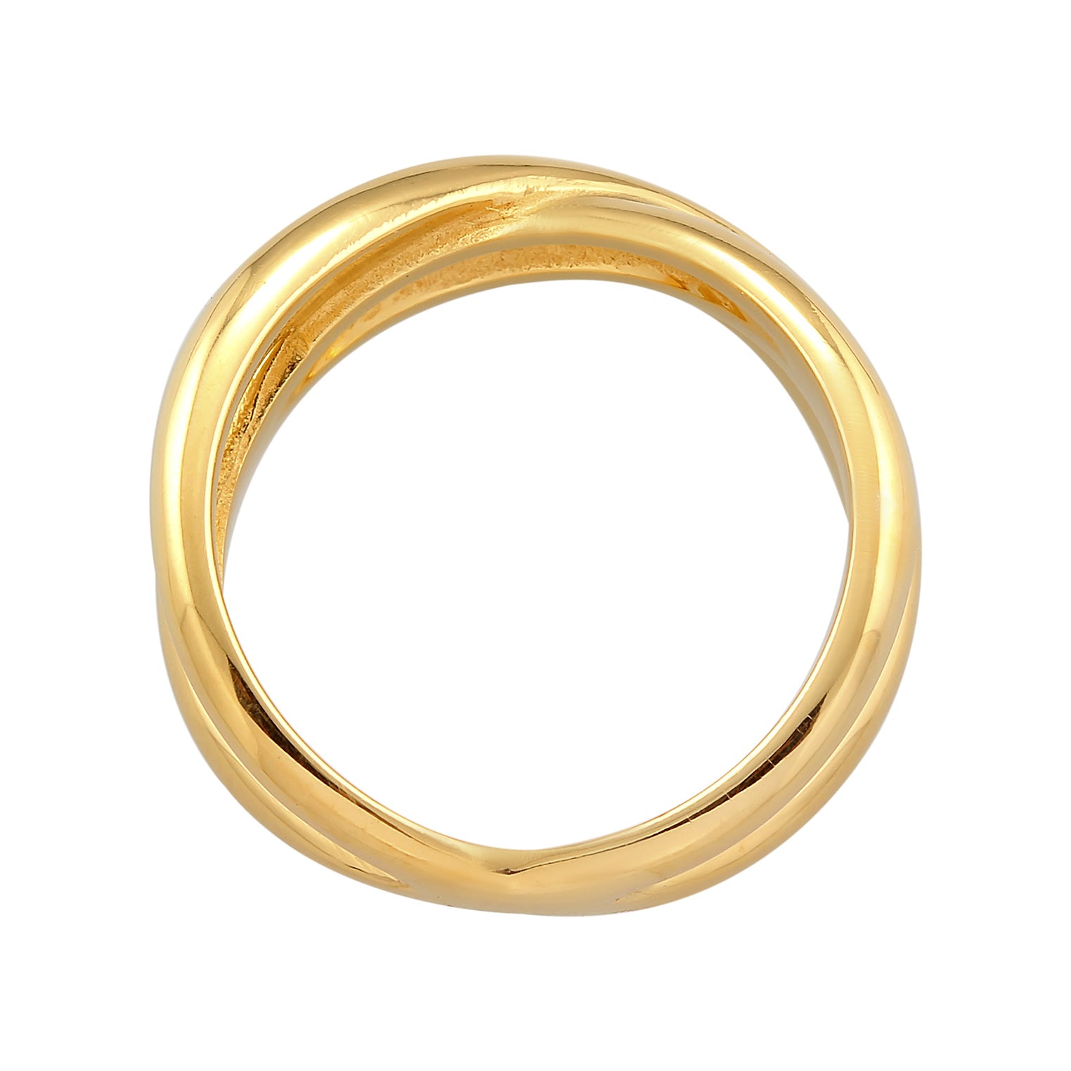 Gold - Elli | Wickelring Kreuz | 925er Sterling Silber