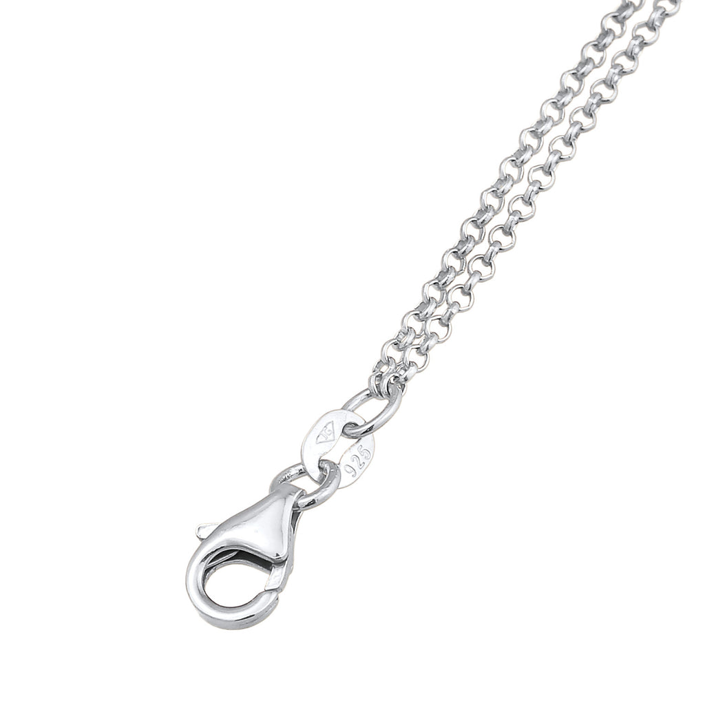 Silber - Elli | Fußkettchen Herz Unendlichkeit | 925er Sterling Silber