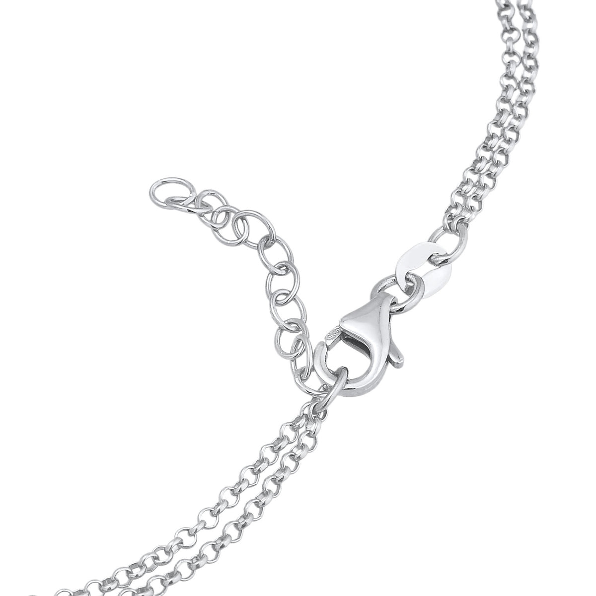 Silber - Elli | Fußkettchen Herz Unendlichkeit | 925er Sterling Silber