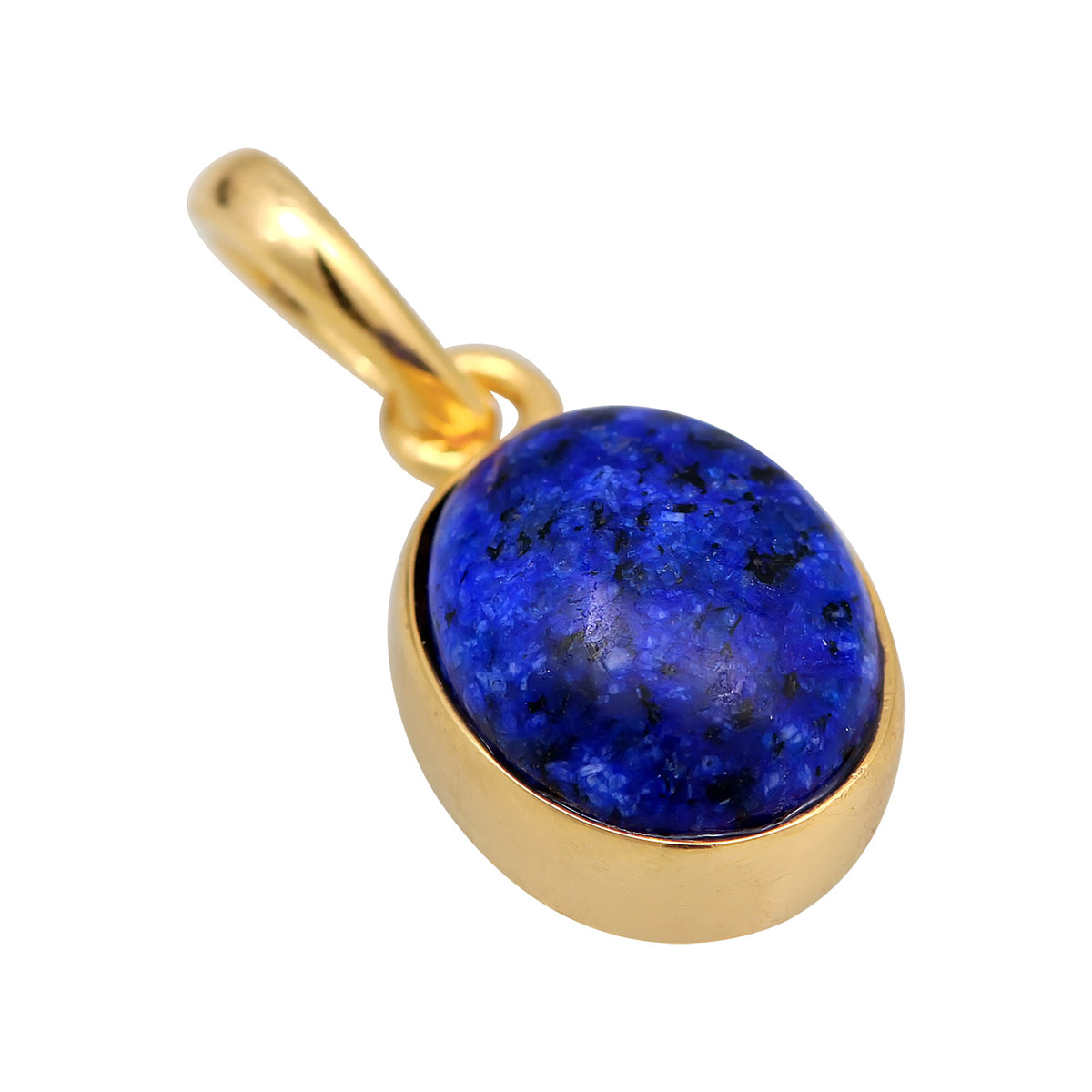 Gold - Elli | Anhänger Oval | Lapiz Lazuli (Blau) | 925er Sterling Silber