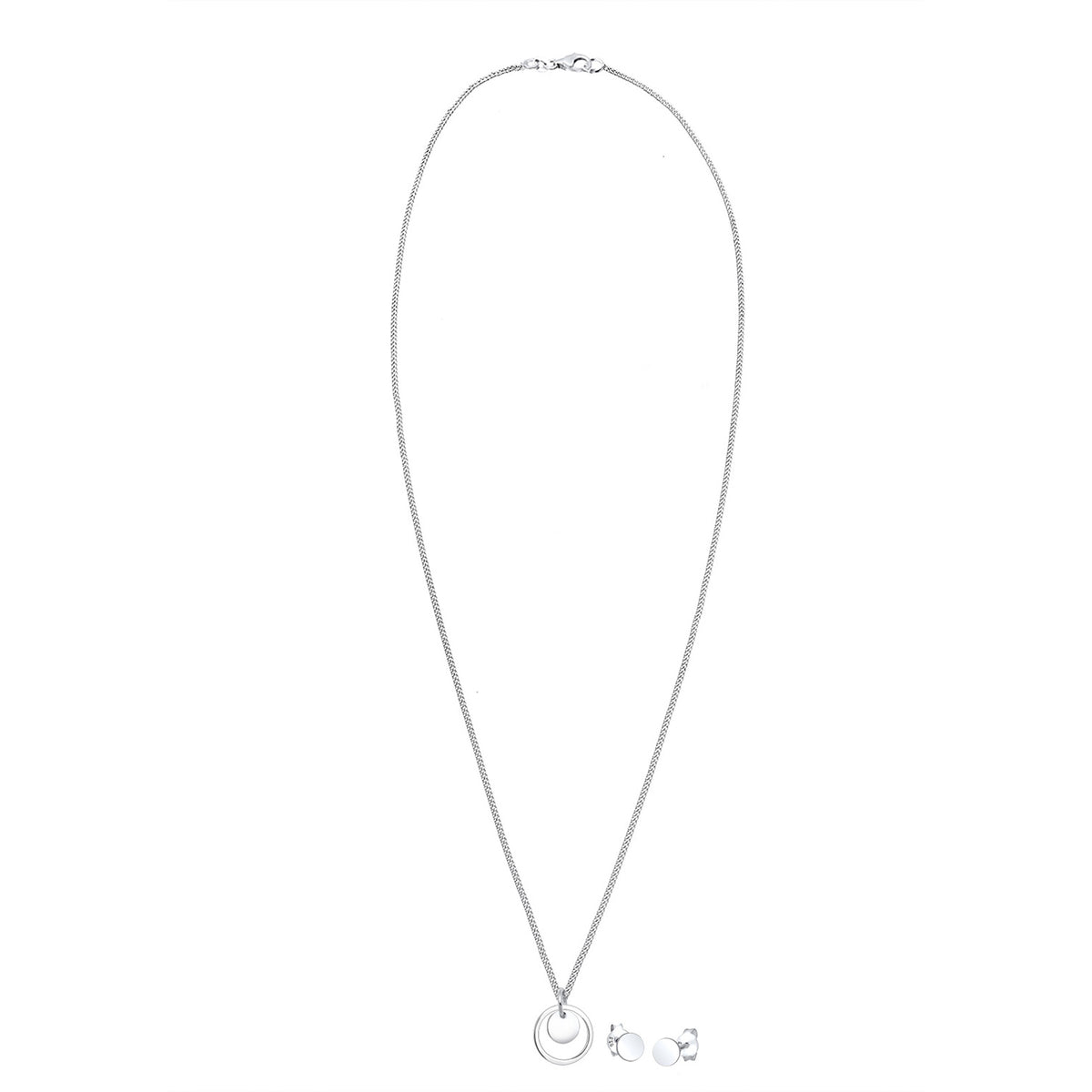 Silber - Elli | Schmuckset Plättchen Kreis | 925er Sterling Silber