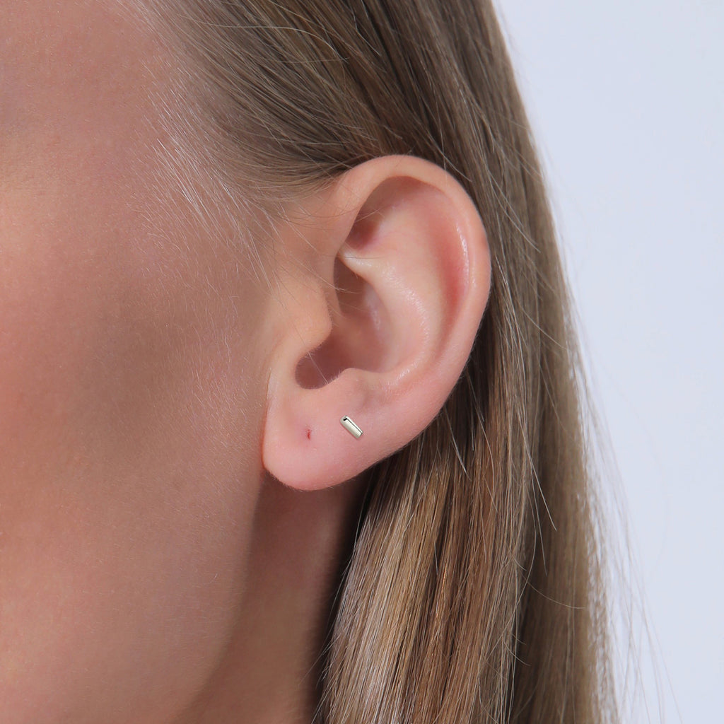 Silber - Elli | Ohrstecker Stab Geo | 925er Sterling Silber