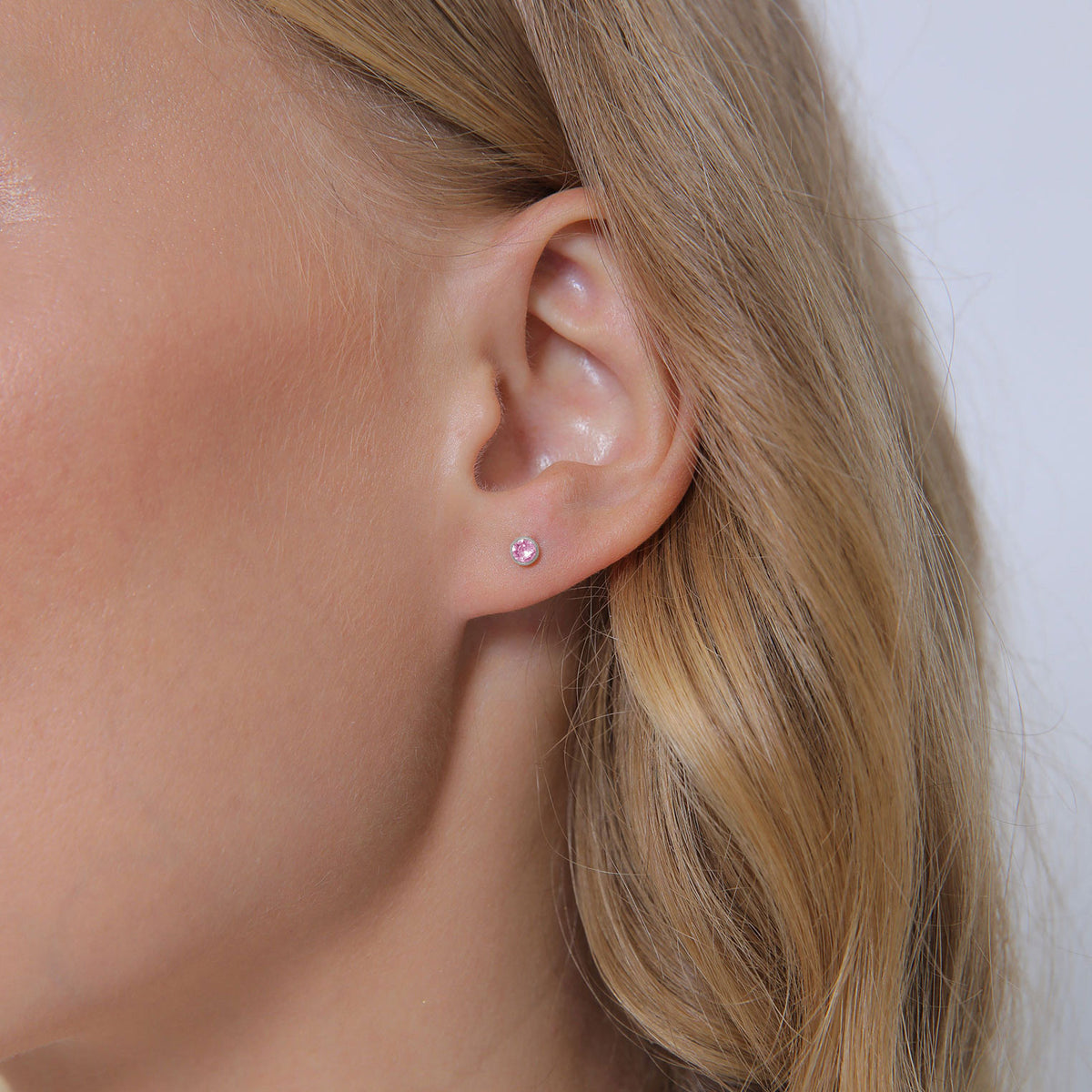 Silber - Elli | Ohrringset Basic | Mit Kristallen von Swarovski® (Rosa) | 925er Sterling Silber