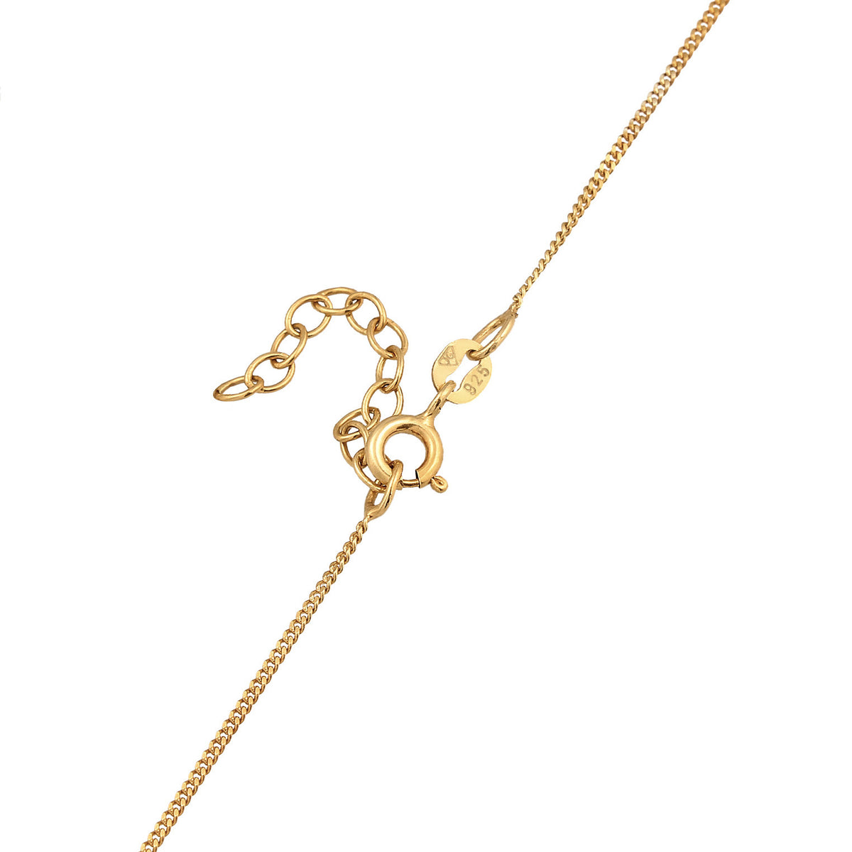 Gold - Elli | Choker Solitär | Opal (Weiß) | 925er Sterling Silber Vergoldet