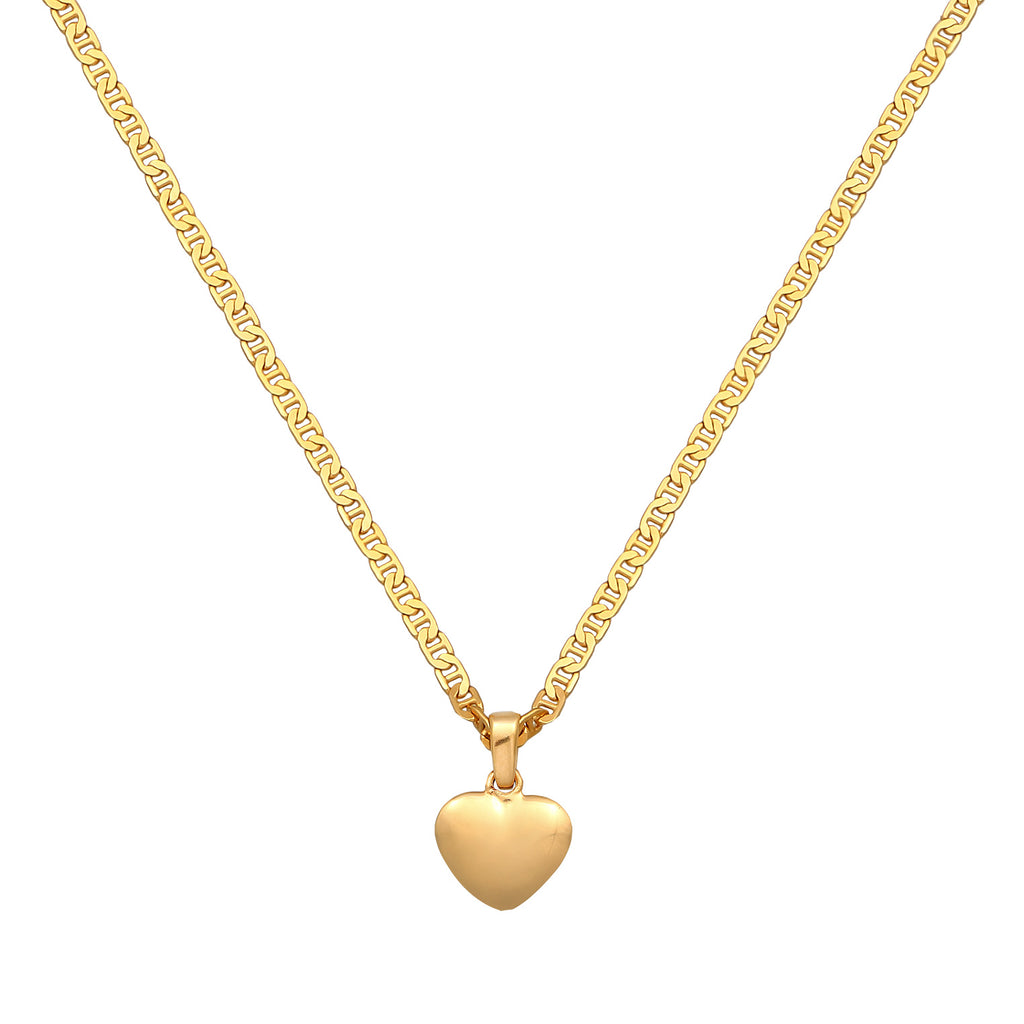 Gold - Elli | Halskette Herz | 925er Sterling Silber Vergoldet