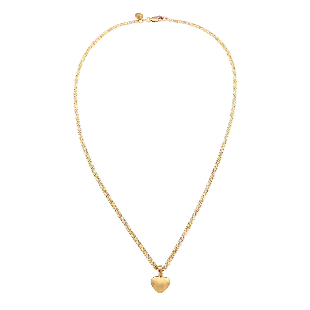 Gold - Elli | Halskette Herz | 925er Sterling Silber Vergoldet