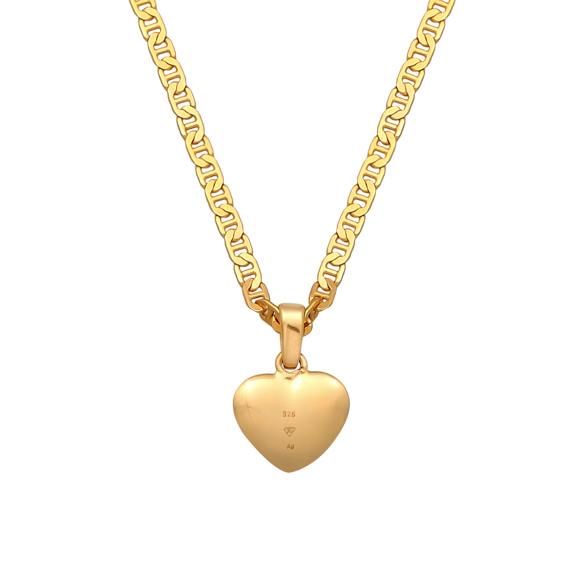 Gold - Elli | Halskette Herz | 925er Sterling Silber Vergoldet