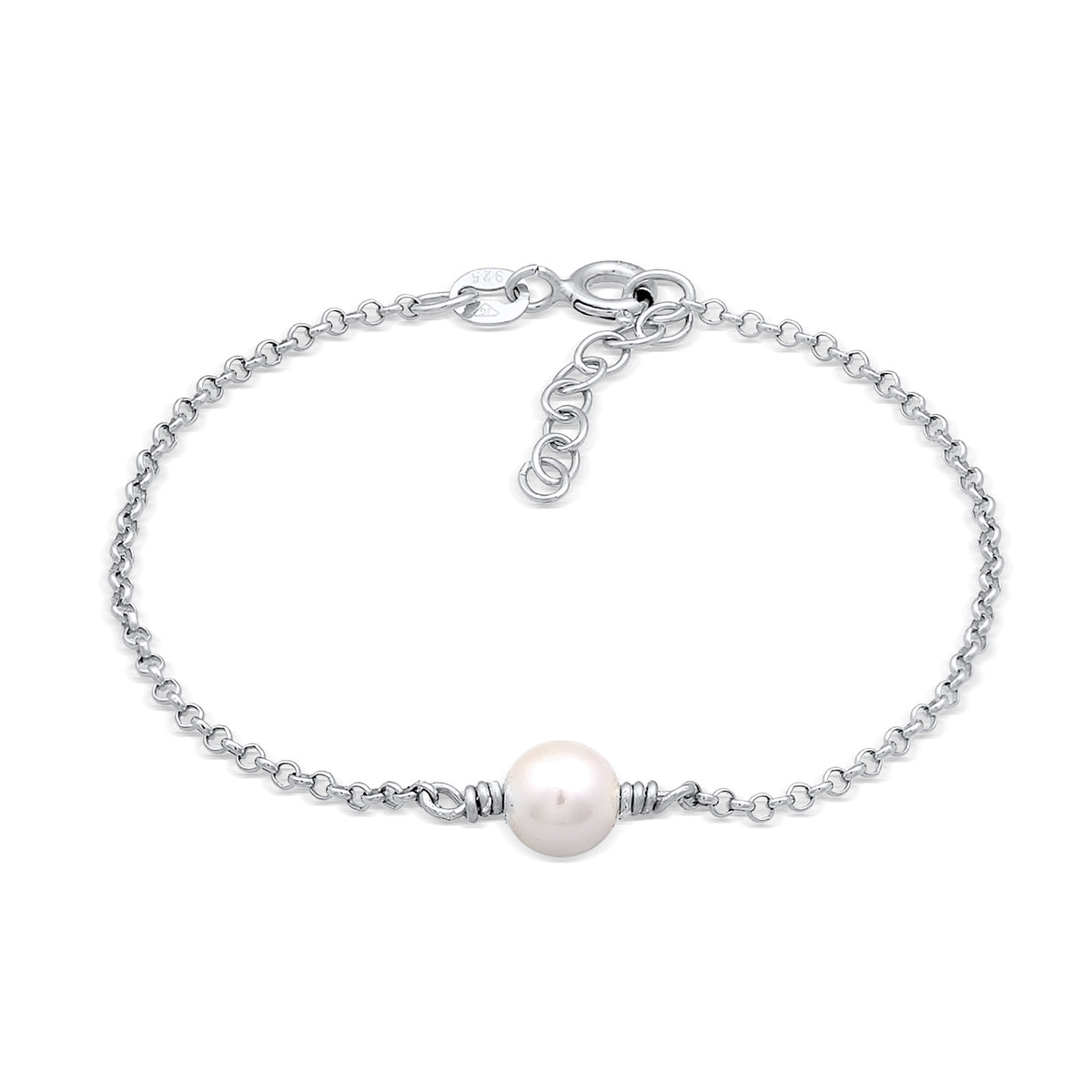 Silber - Elli | Armband Perle | Muschelkernperle | 925er Sterling Silber