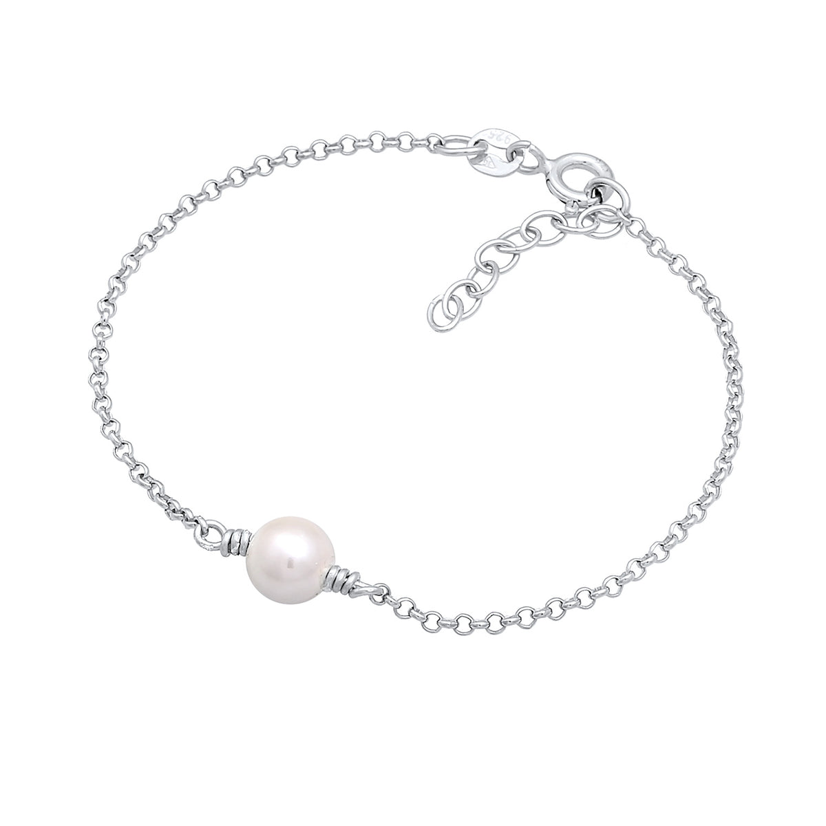 Silber - Elli | Armband Perle | Muschelkernperle | 925er Sterling Silber