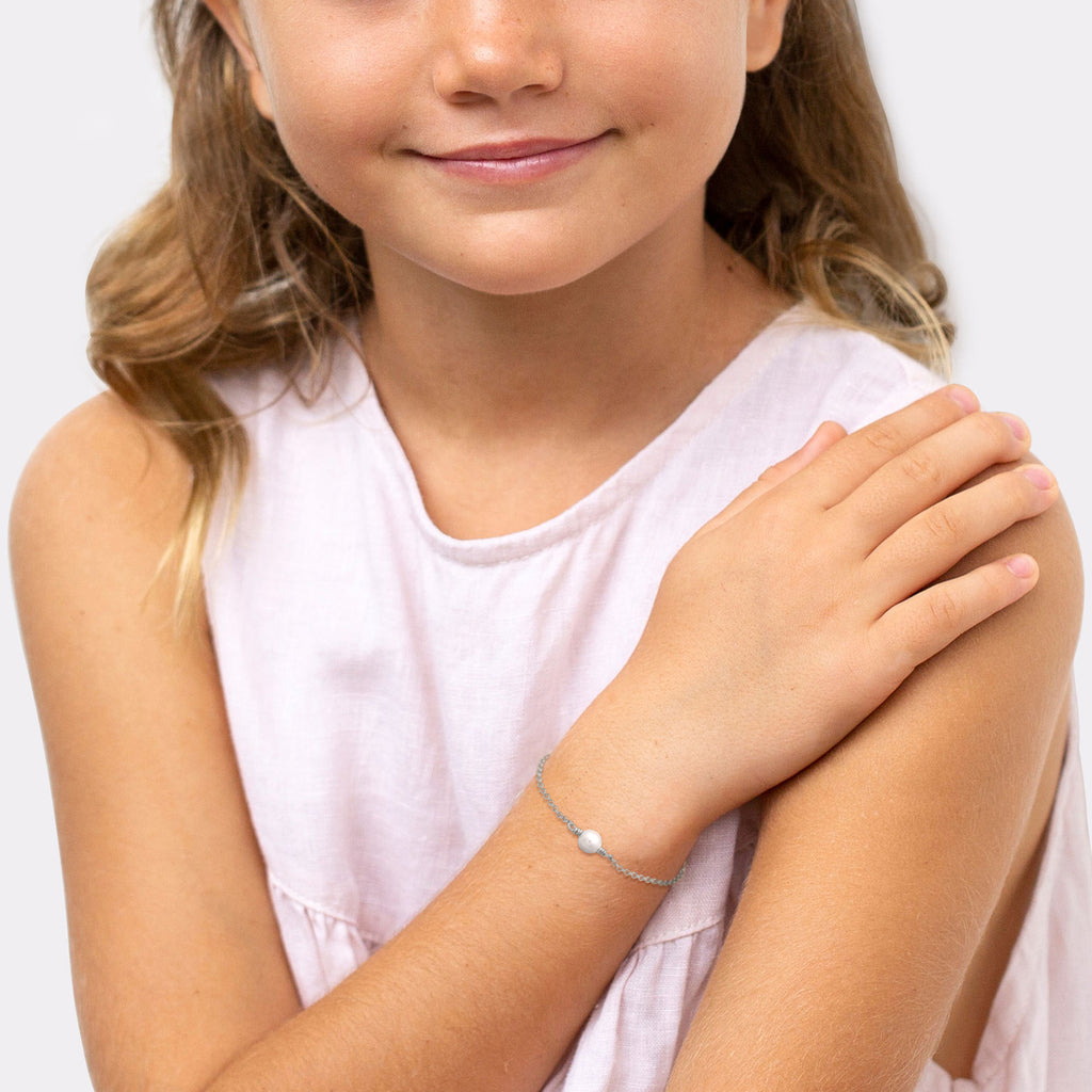 Silber - Elli | Armband Perle | Muschelkernperle | 925er Sterling Silber
