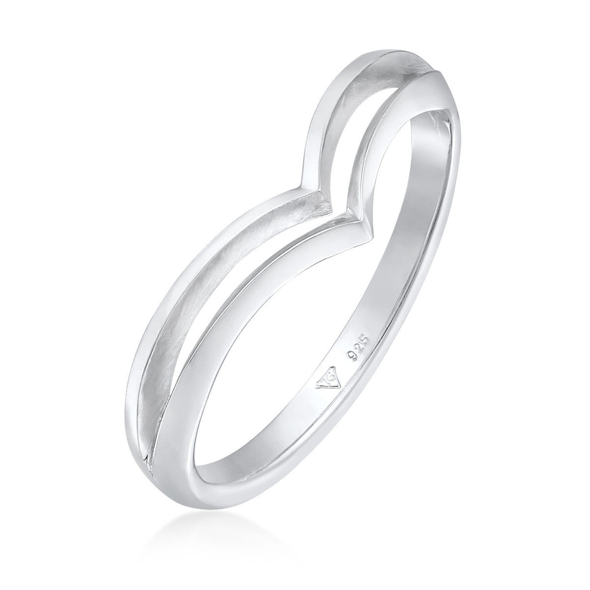 Silber - Elli | Stapelring V-Form | 925er Sterling Silber