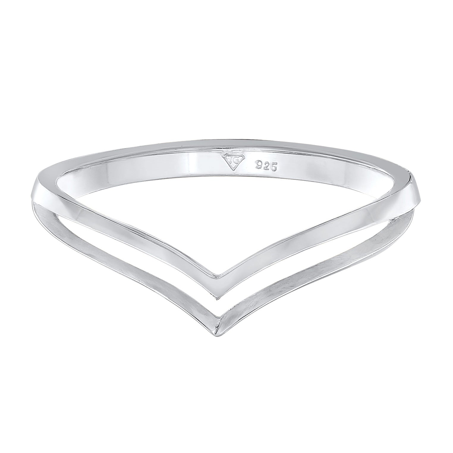 Silber - Elli | Stapelring V-Form | 925er Sterling Silber