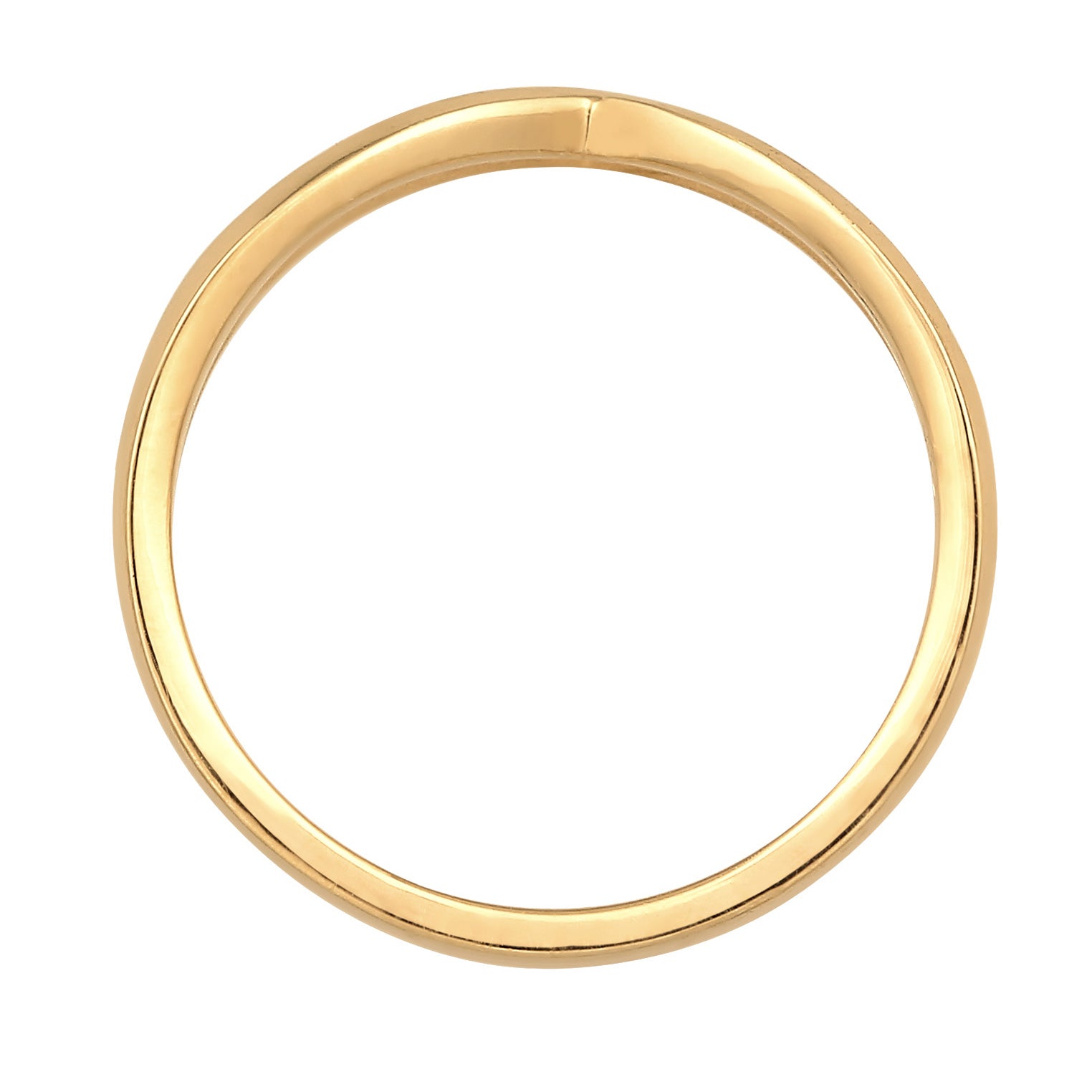 Gold - Elli | Stapelring V-Form | 925er Sterling Silber