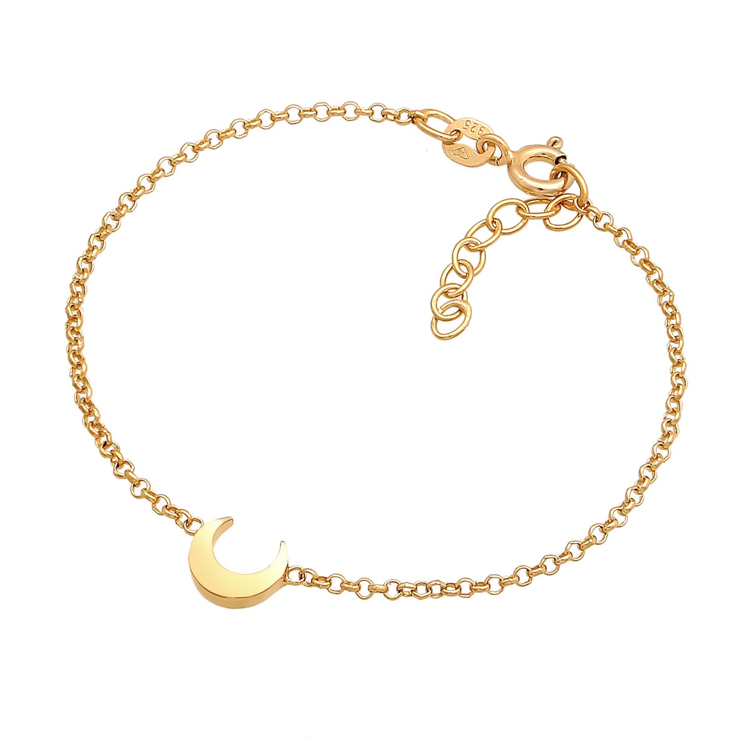 Gold - Elli | Armband Halbmond | 925er Sterling Silber