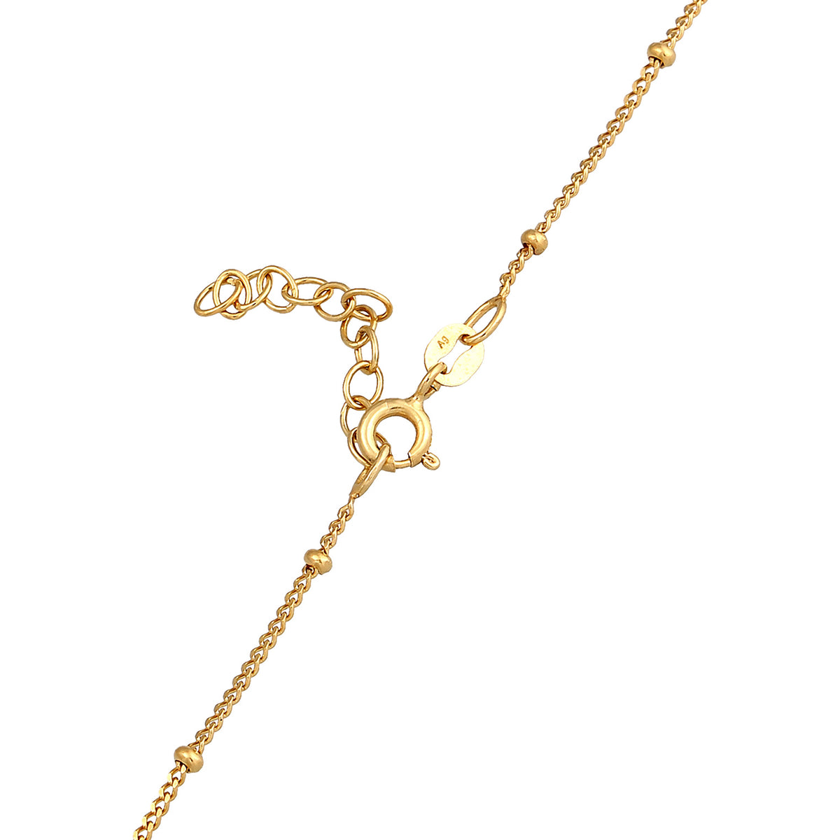 Gold - Elli | Kugel-Halskette Herz | Emaille | 925er Sterling Silber Vergoldet